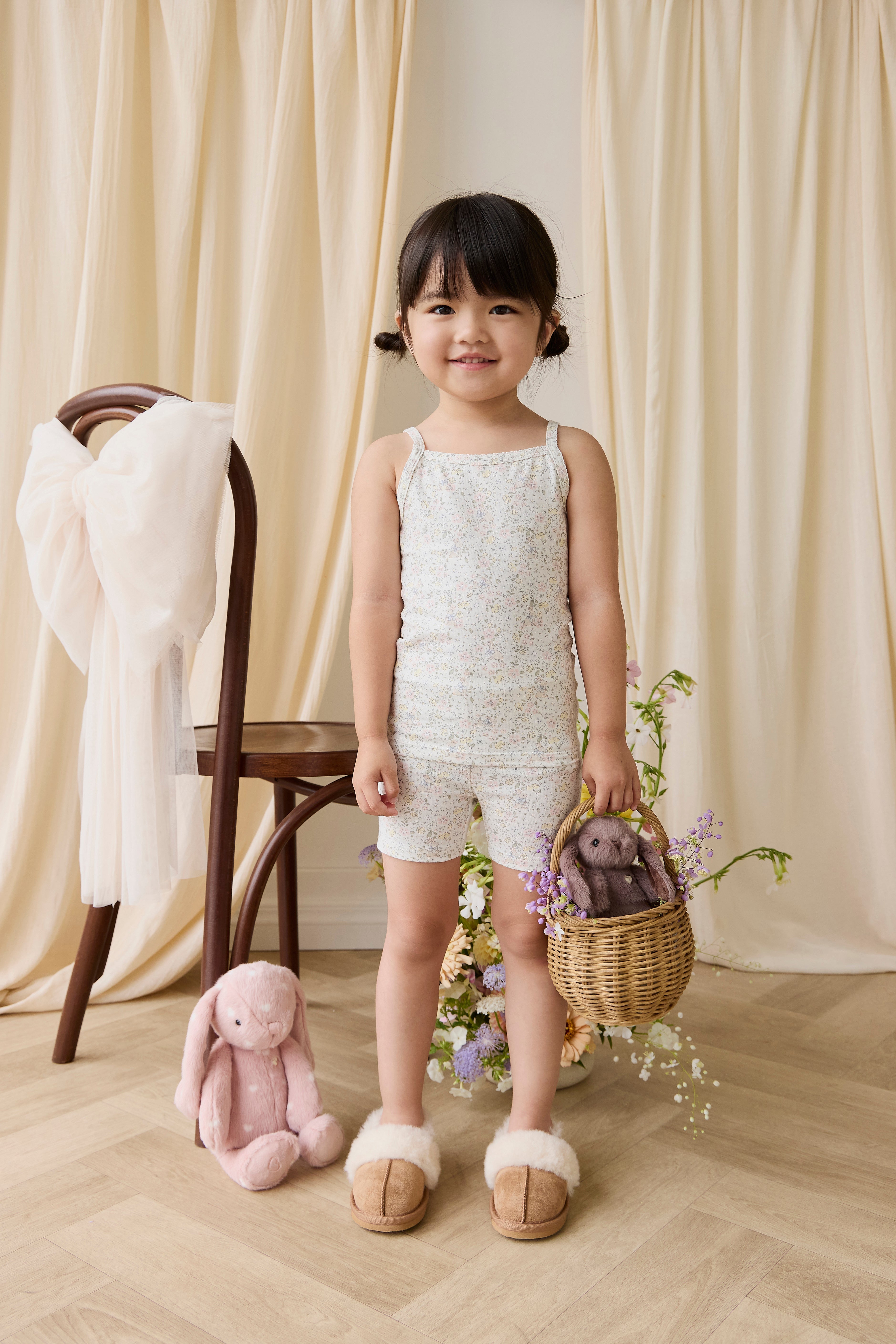 Organic Cotton Jude Singlet Pyjama Set-Cottage Garden