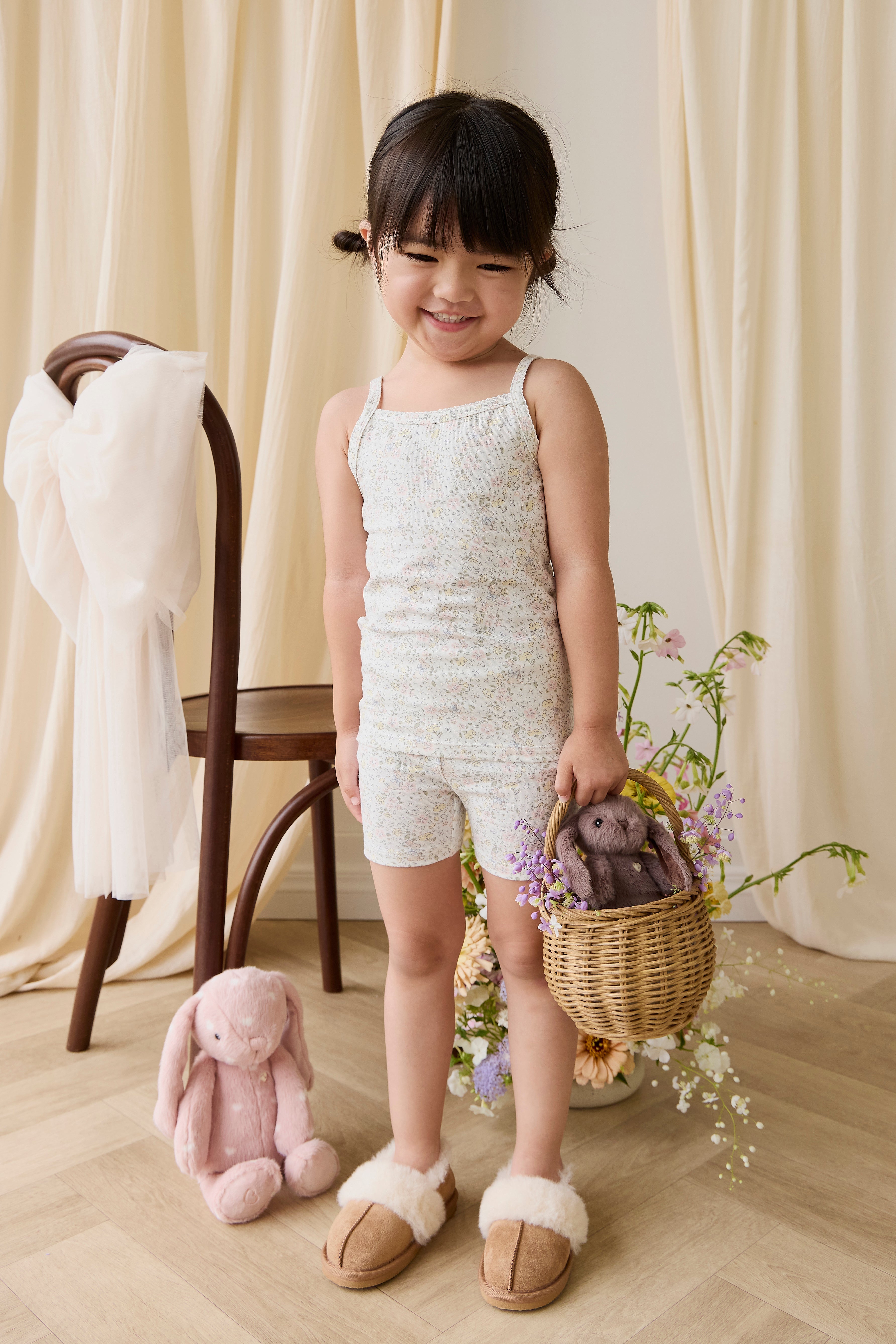 Organic Cotton Jude Singlet Pyjama Set-Cottage Garden