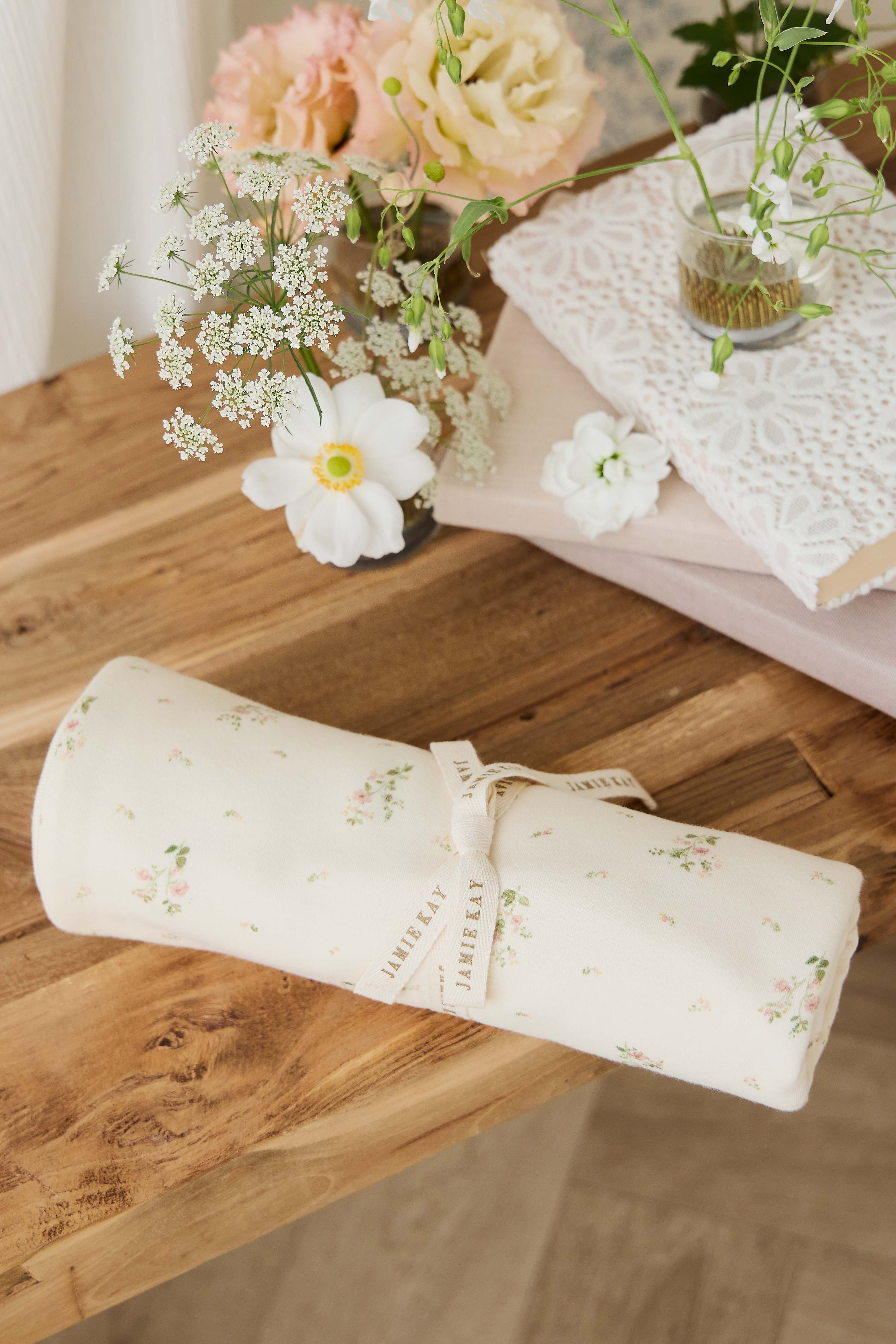 Organic Cotton Murphy Blanket - Josepha Egret Small