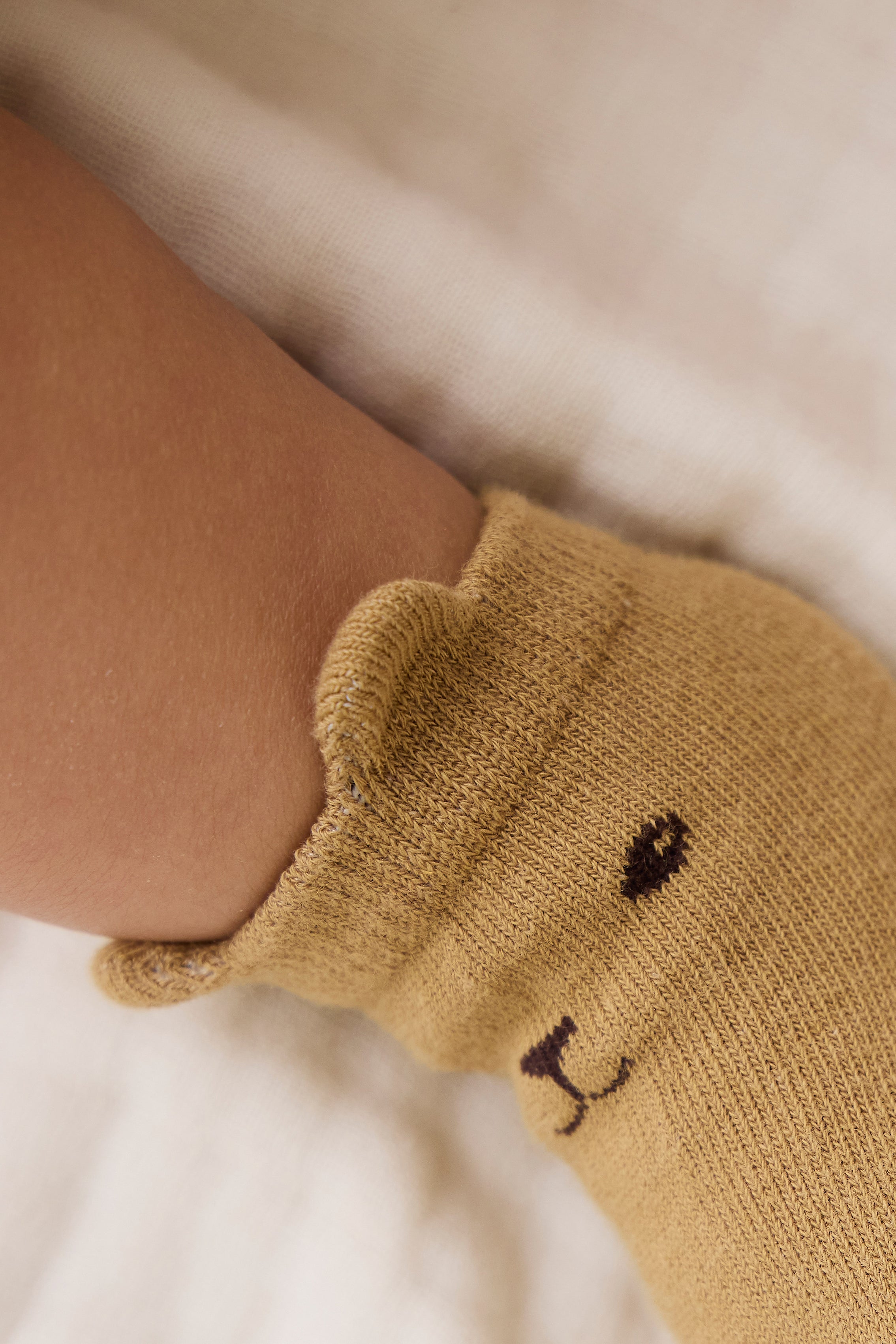 George Bear Ankle Sock - Buckwheat
