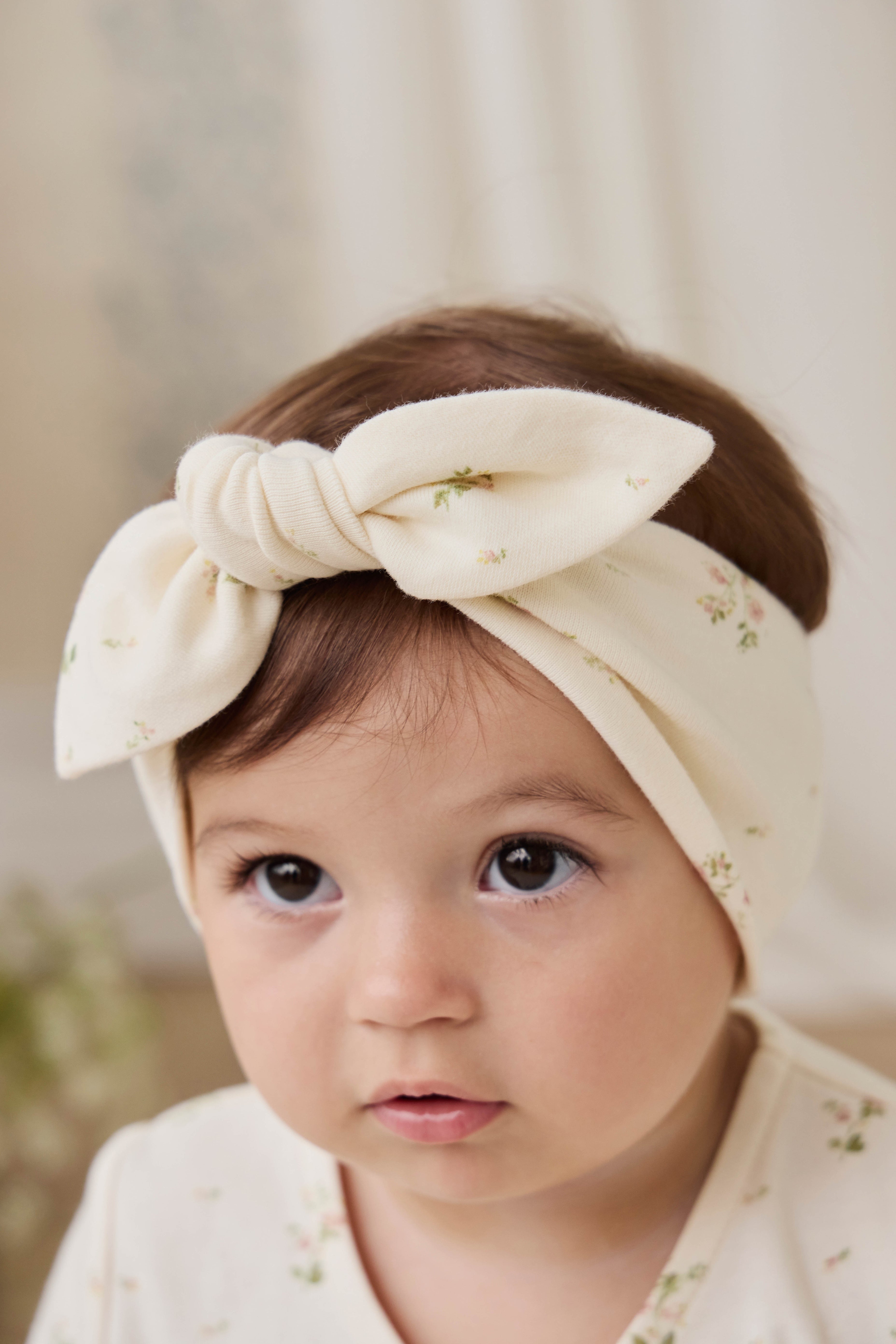 Organic Cotton Headband - Josepha Egret Small