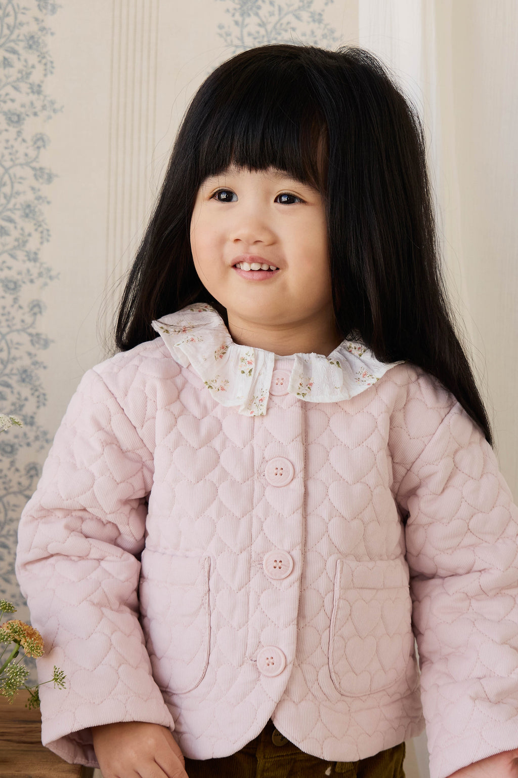 Elara Pincord Jacket - Soft Misty Rose