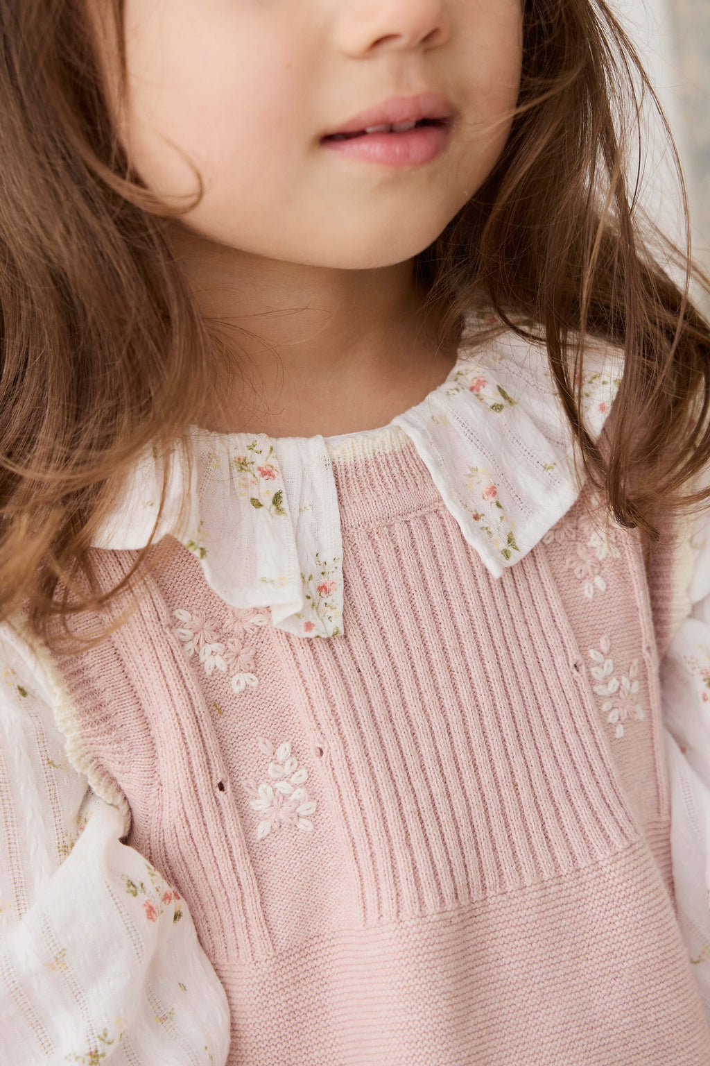 Abbie Knitted Top - Sweetpea Marle Abbie Flower