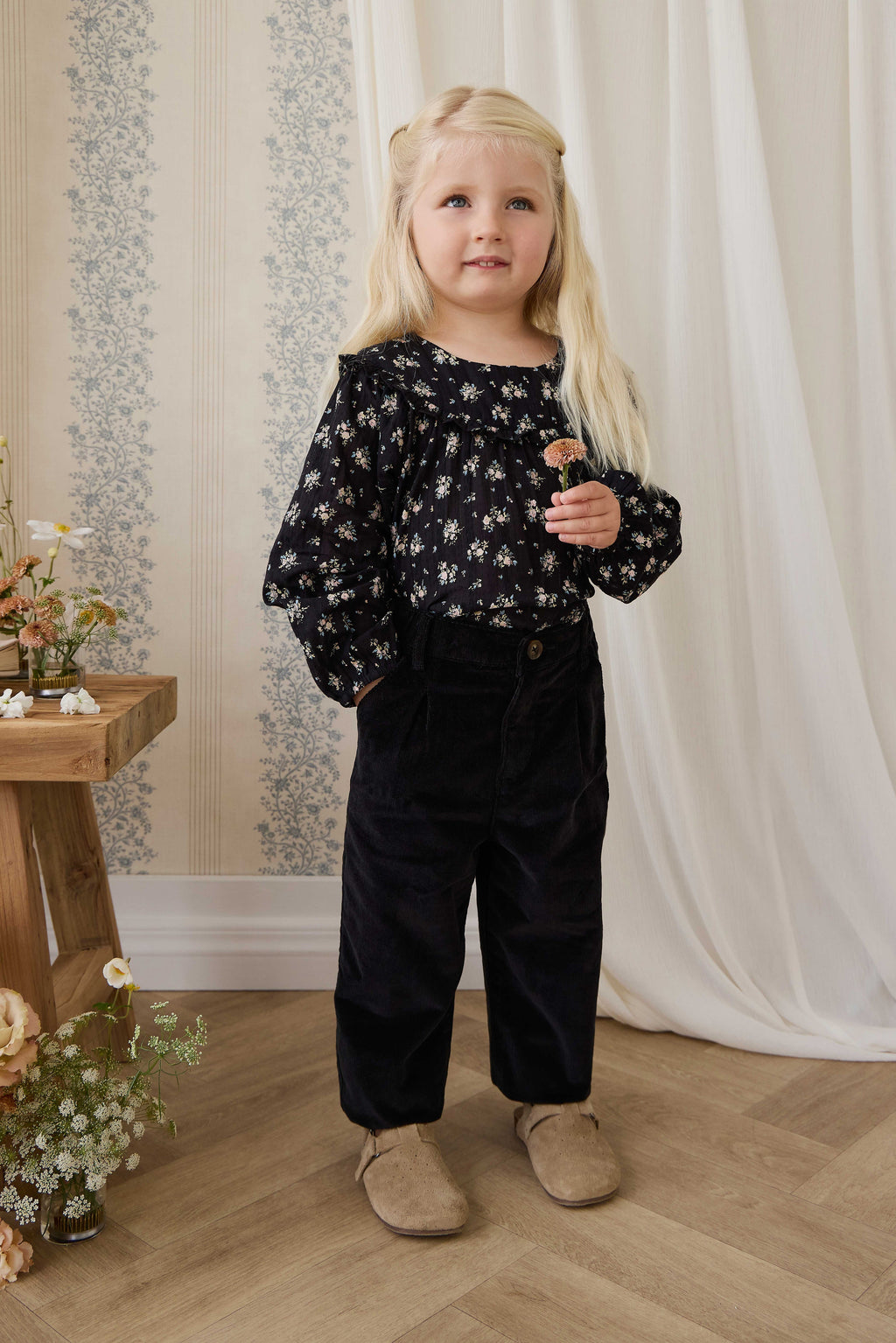 Adelaide Pant - Black Sesame