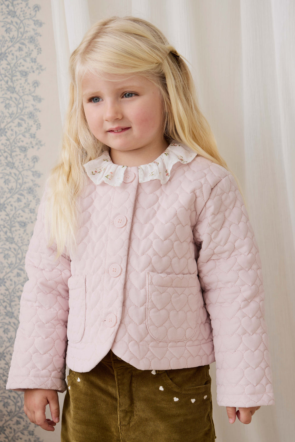 Elara Pincord Jacket - Soft Misty Rose