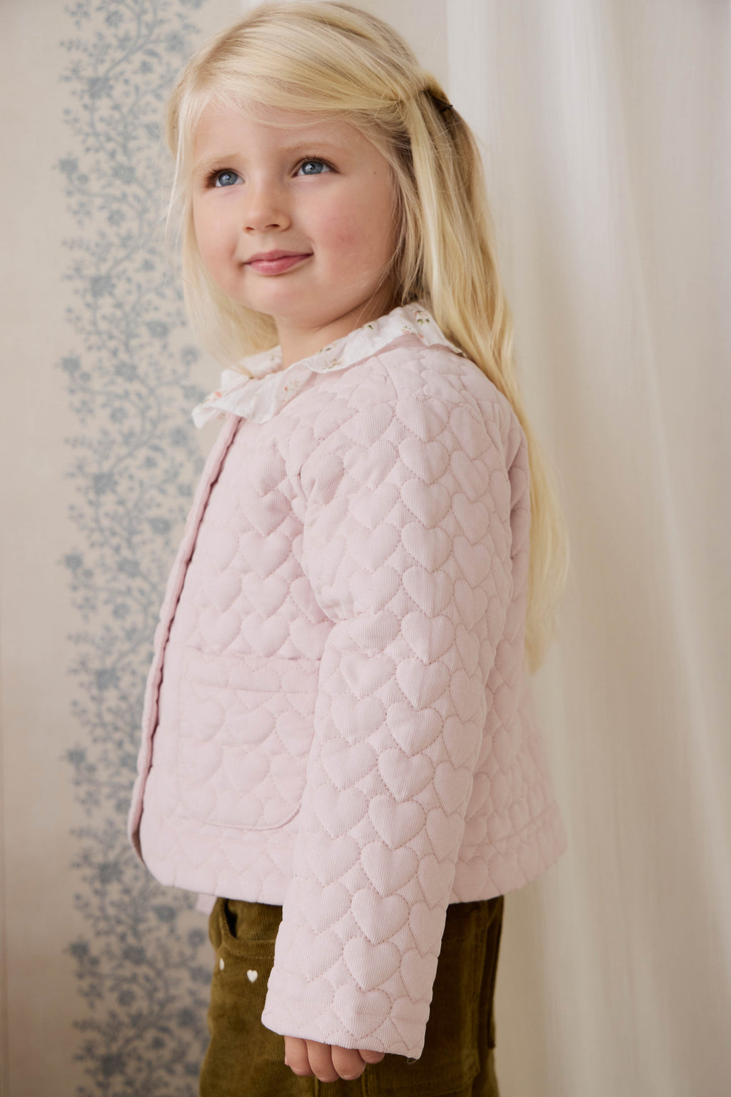 Elara Pincord Jacket - Soft Misty Rose