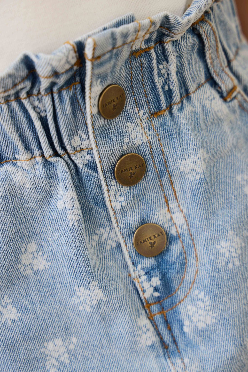 Brielle Skirt - Tully Floral Denim