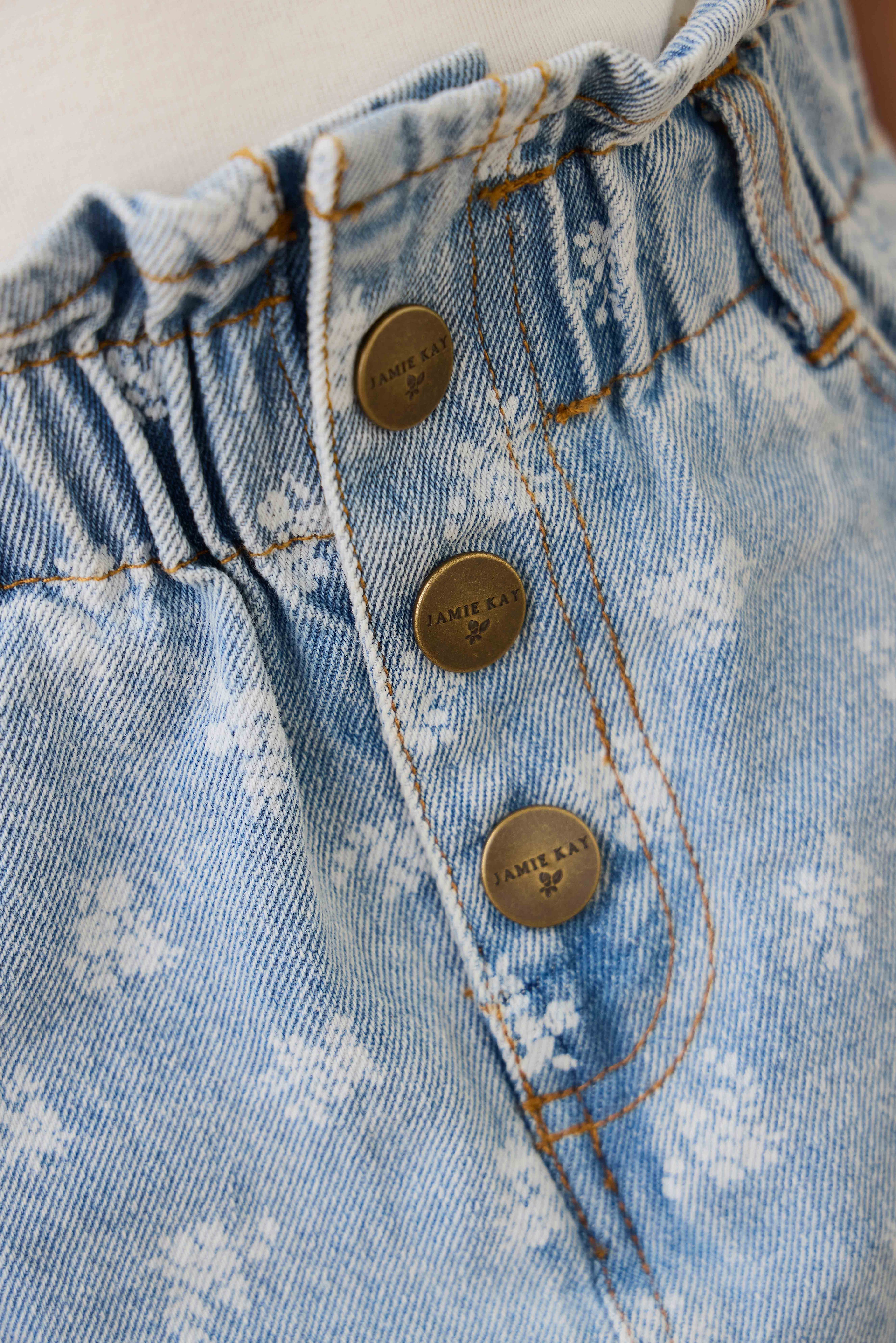 Brielle Skirt - Tully Floral Denim