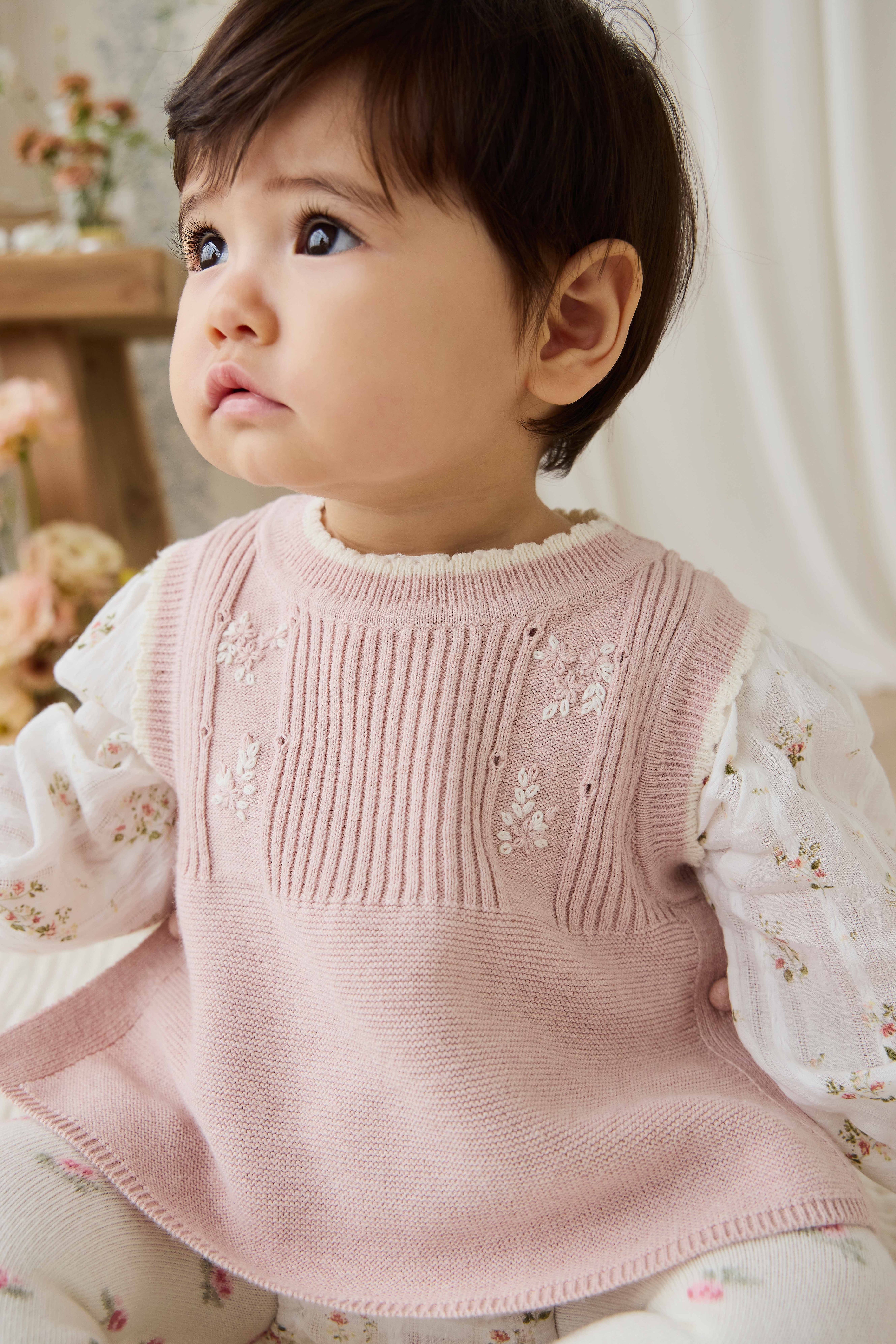 Abbie Knitted Top - Sweetpea Marle Abbie Flower