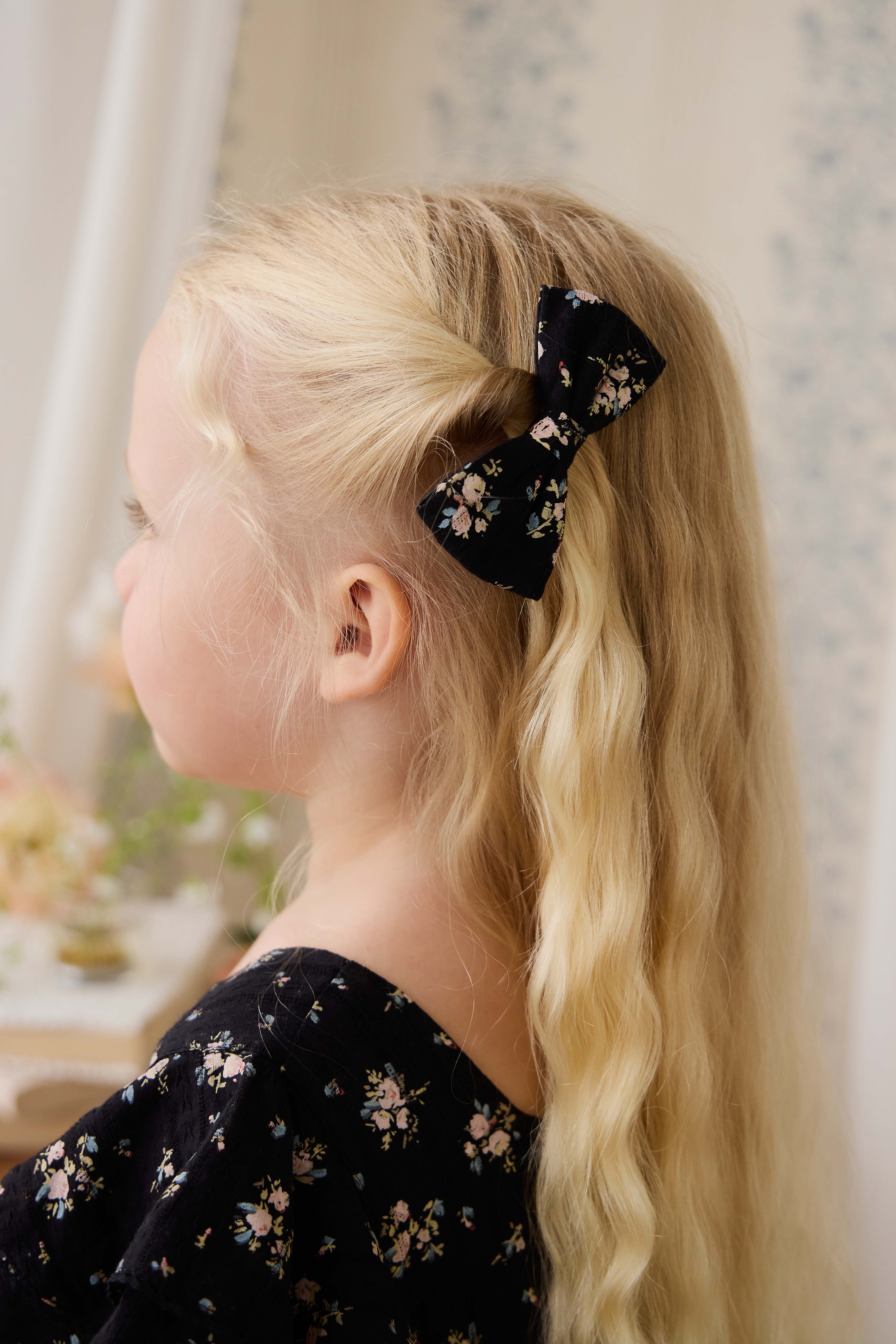 Organic Cotton Desiree Bow - Cassie Caviar