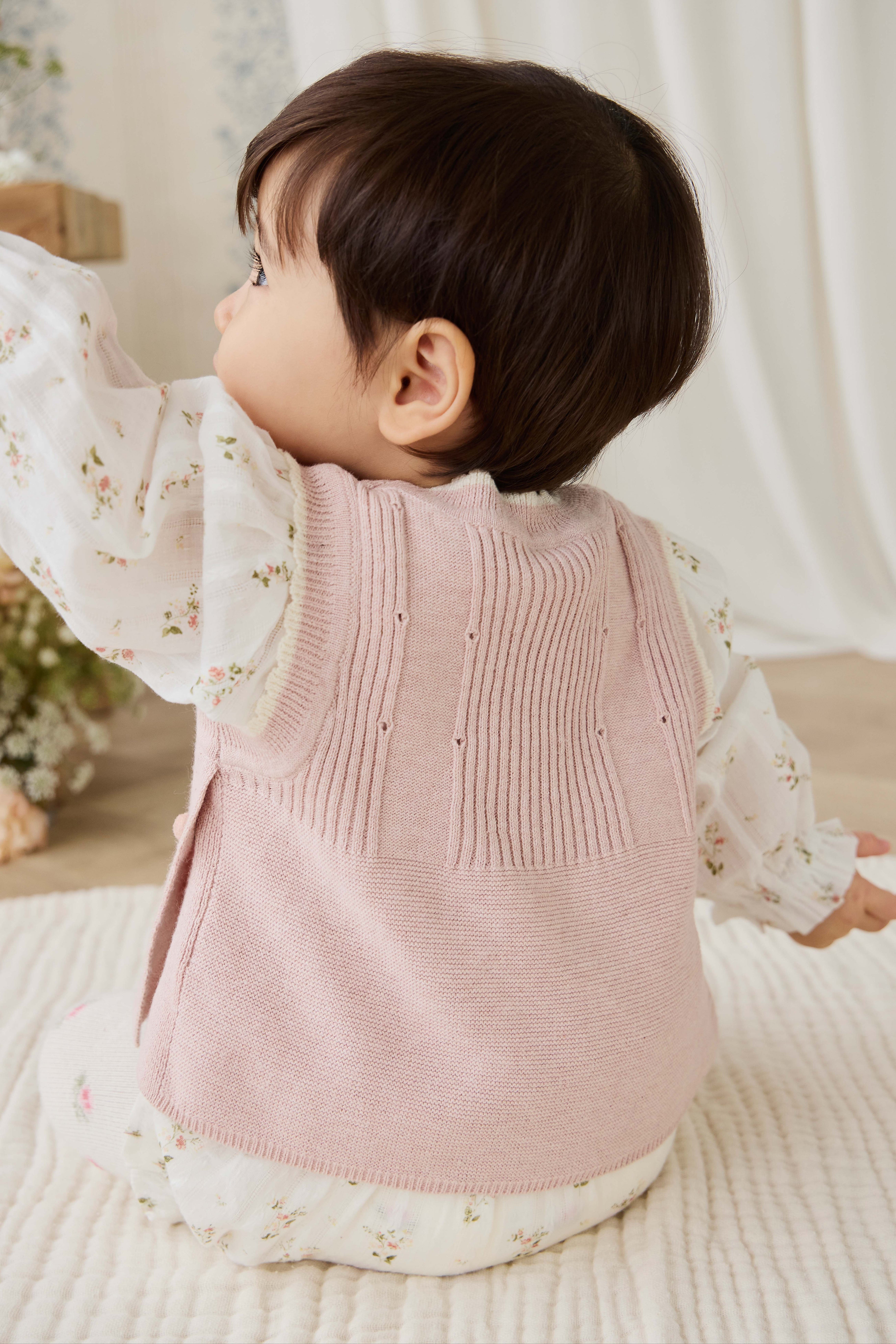 Abbie Knitted Top - Sweetpea Marle Abbie Flower