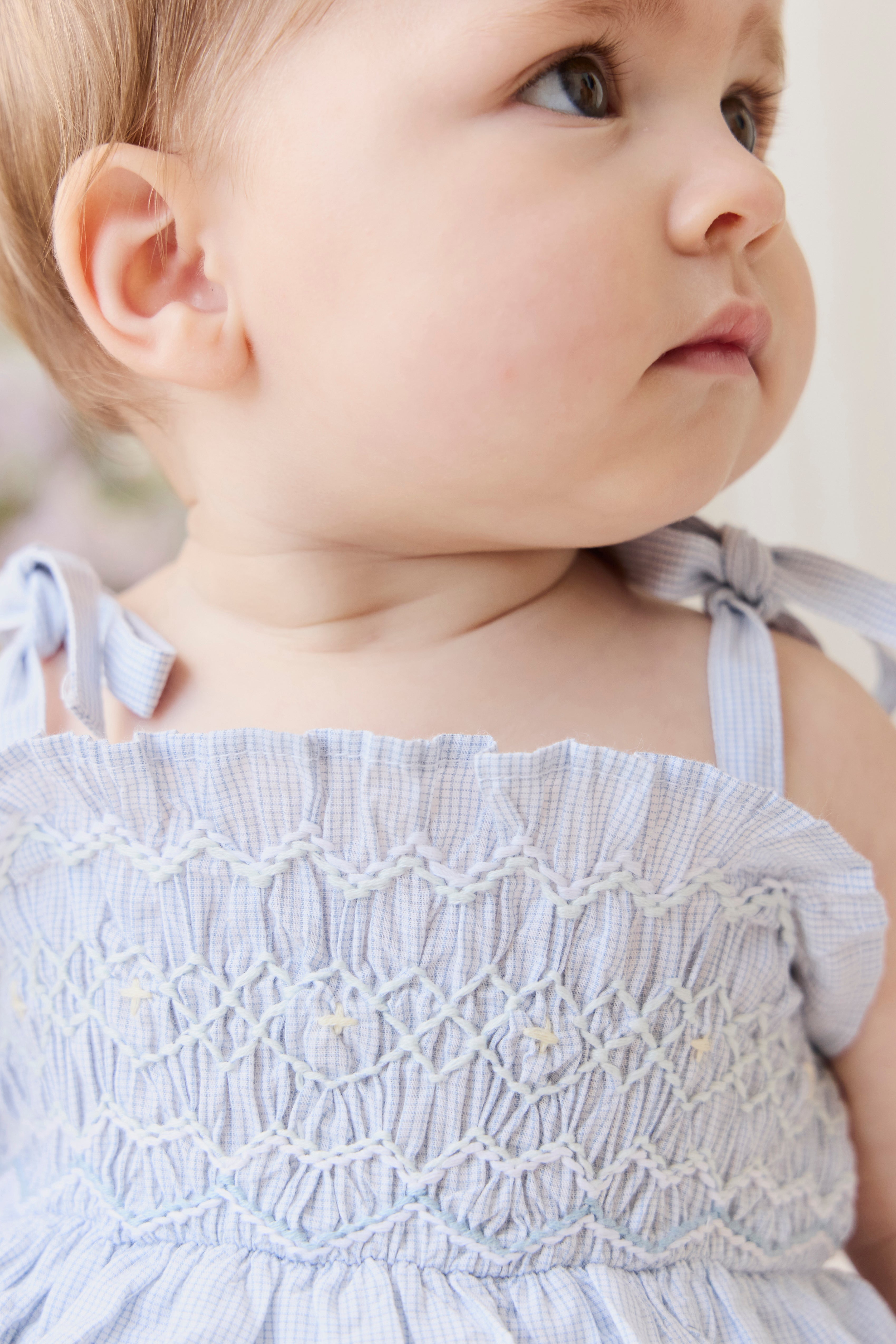 Organic Cotton Desiree Playsuit - Petite Check