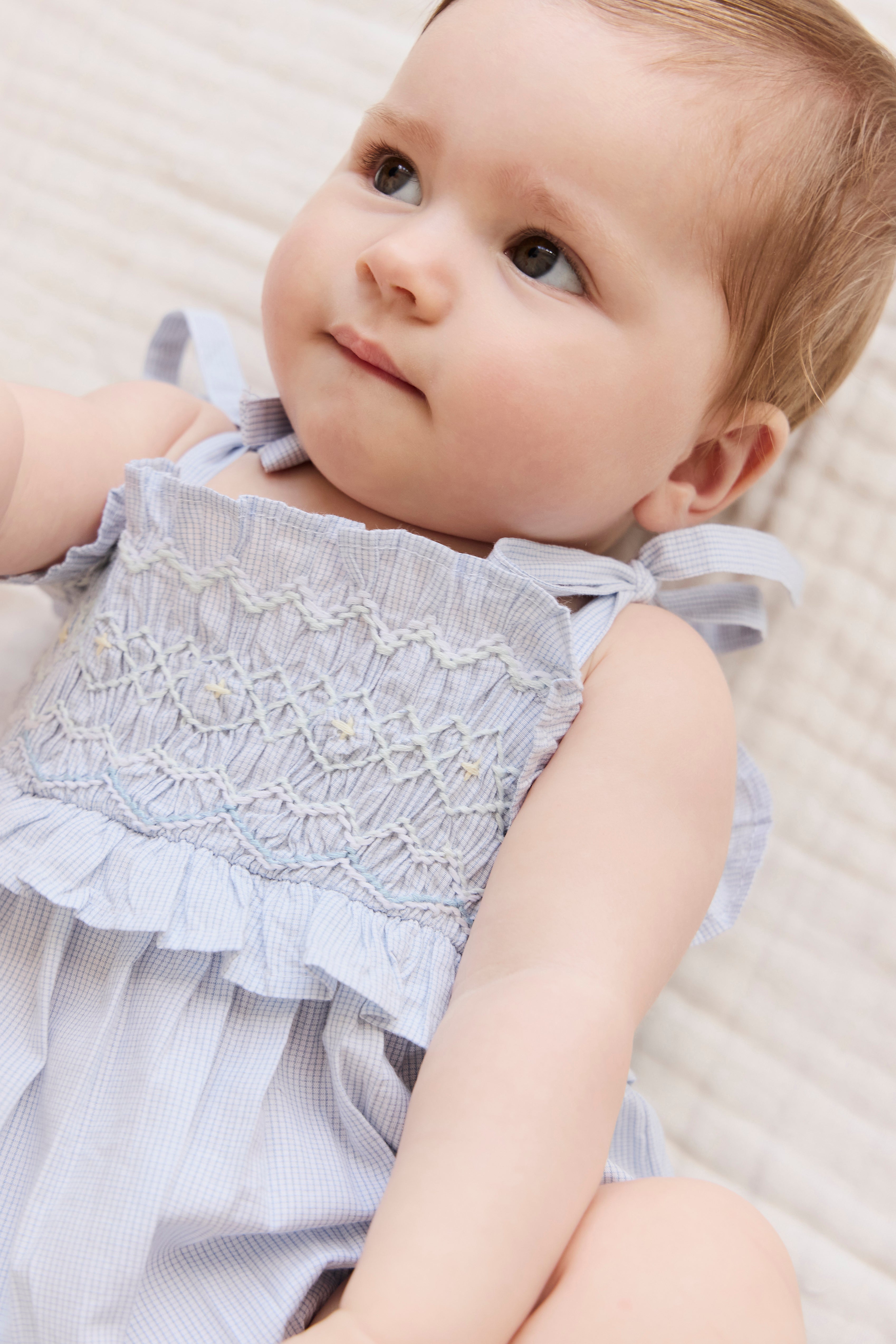 Organic Cotton Desiree Playsuit - Petite Check