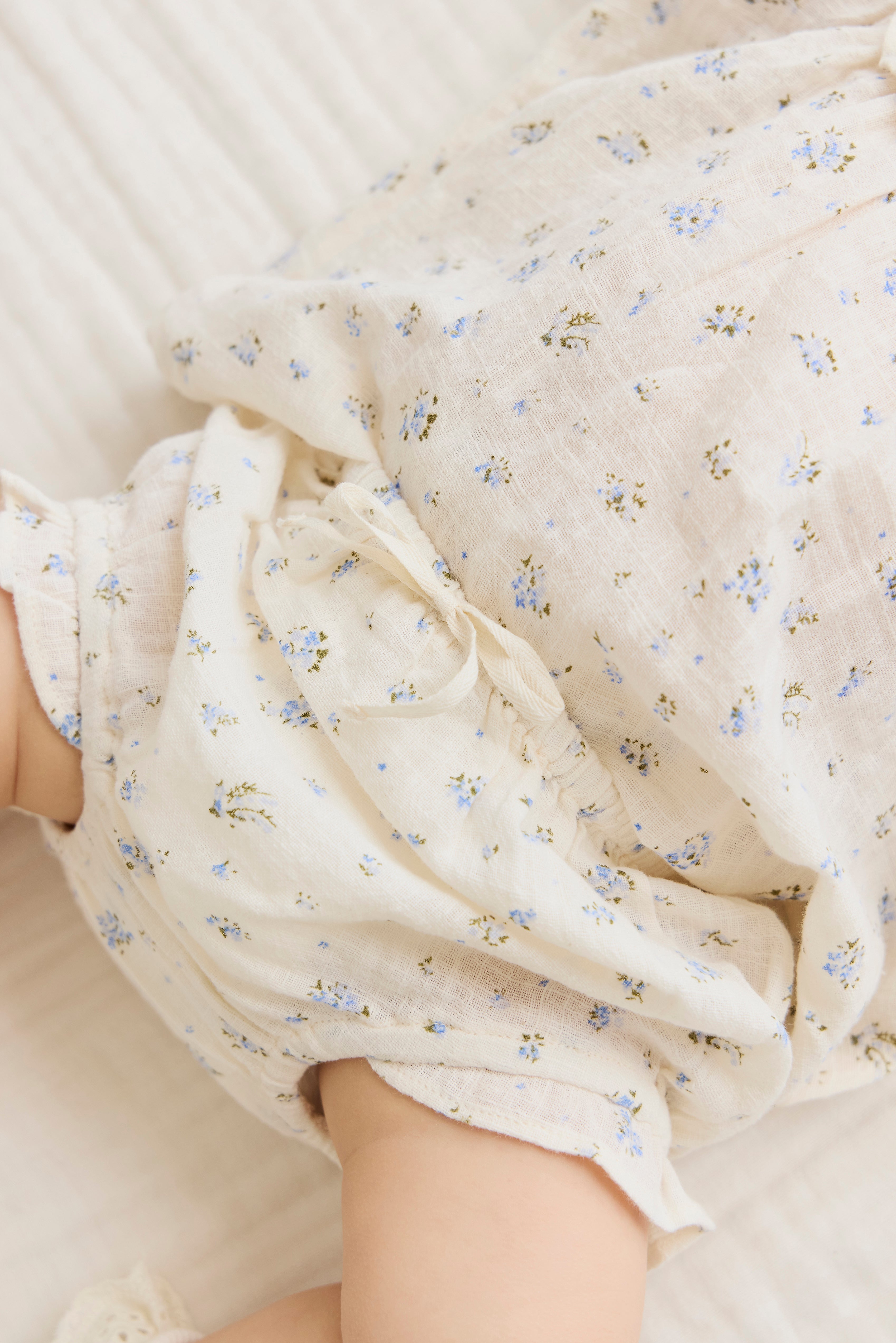 Organic Cotton Frill Bloomer - Juniper Fields Blue