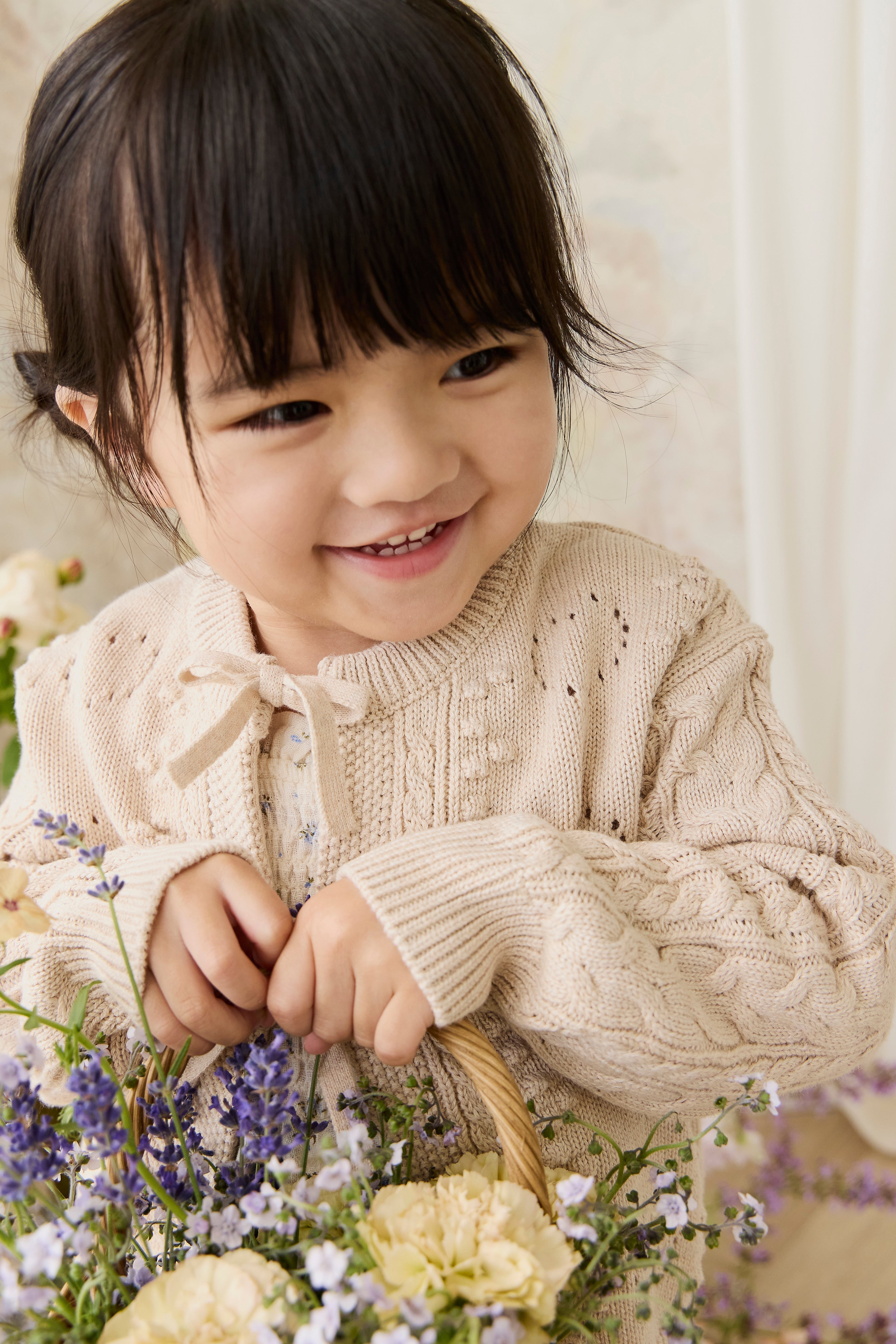 Josephine Cardigan - Light Oatmeal Marle