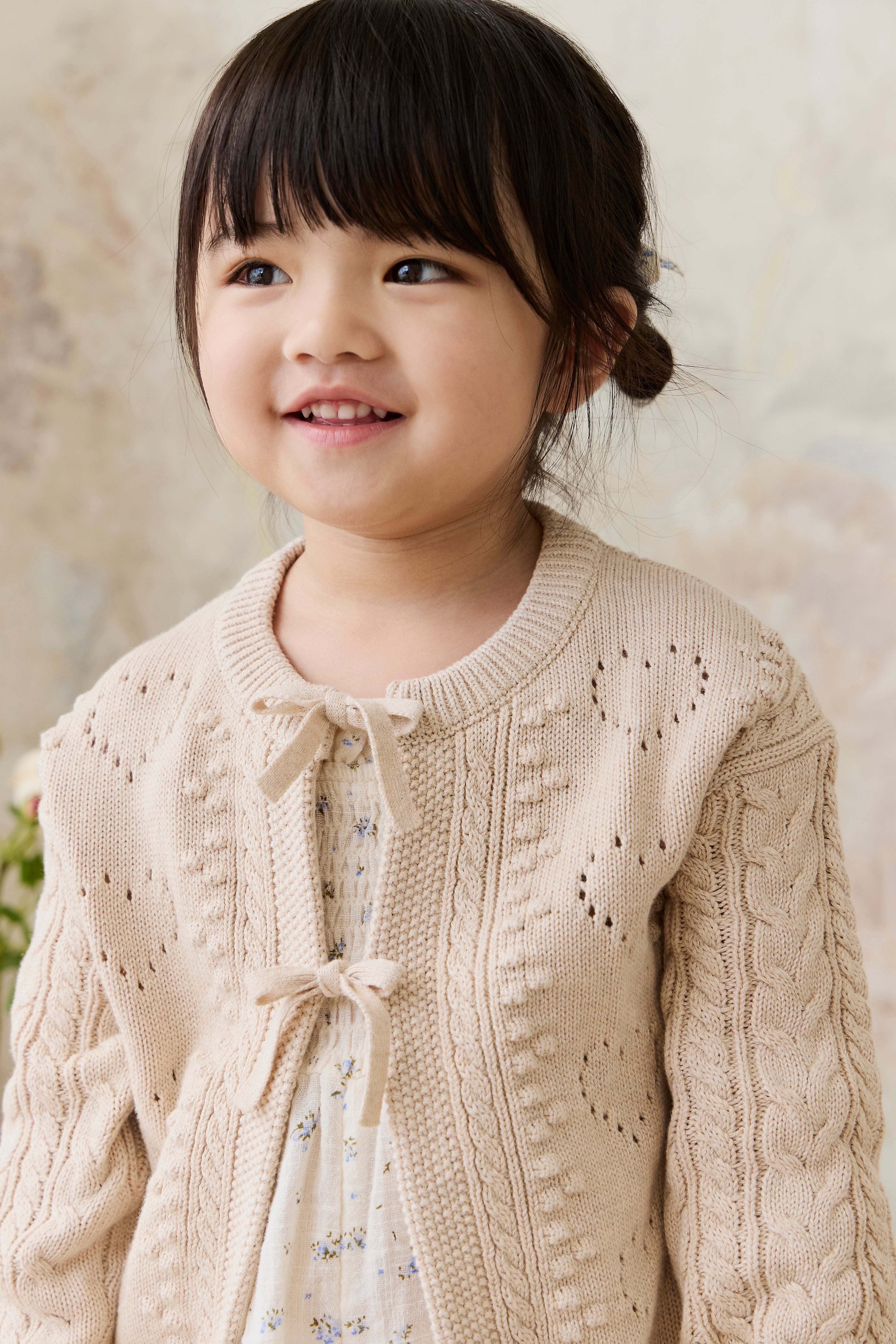 Josephine Cardigan - Light Oatmeal Marle