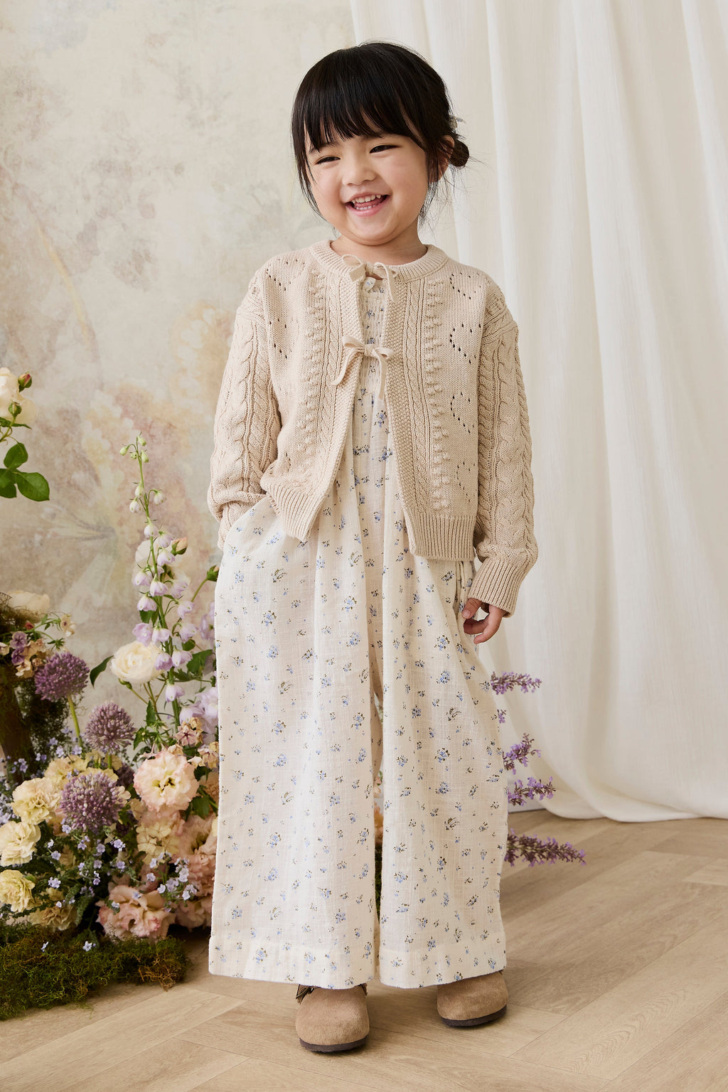Josephine Cardigan - Light Oatmeal Marle