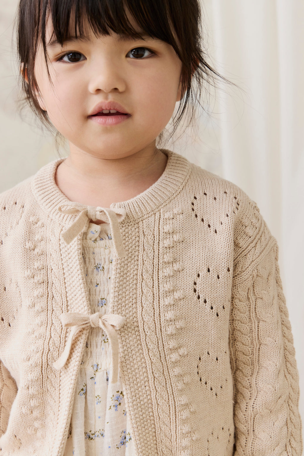 Josephine Cardigan - Light Oatmeal Marle