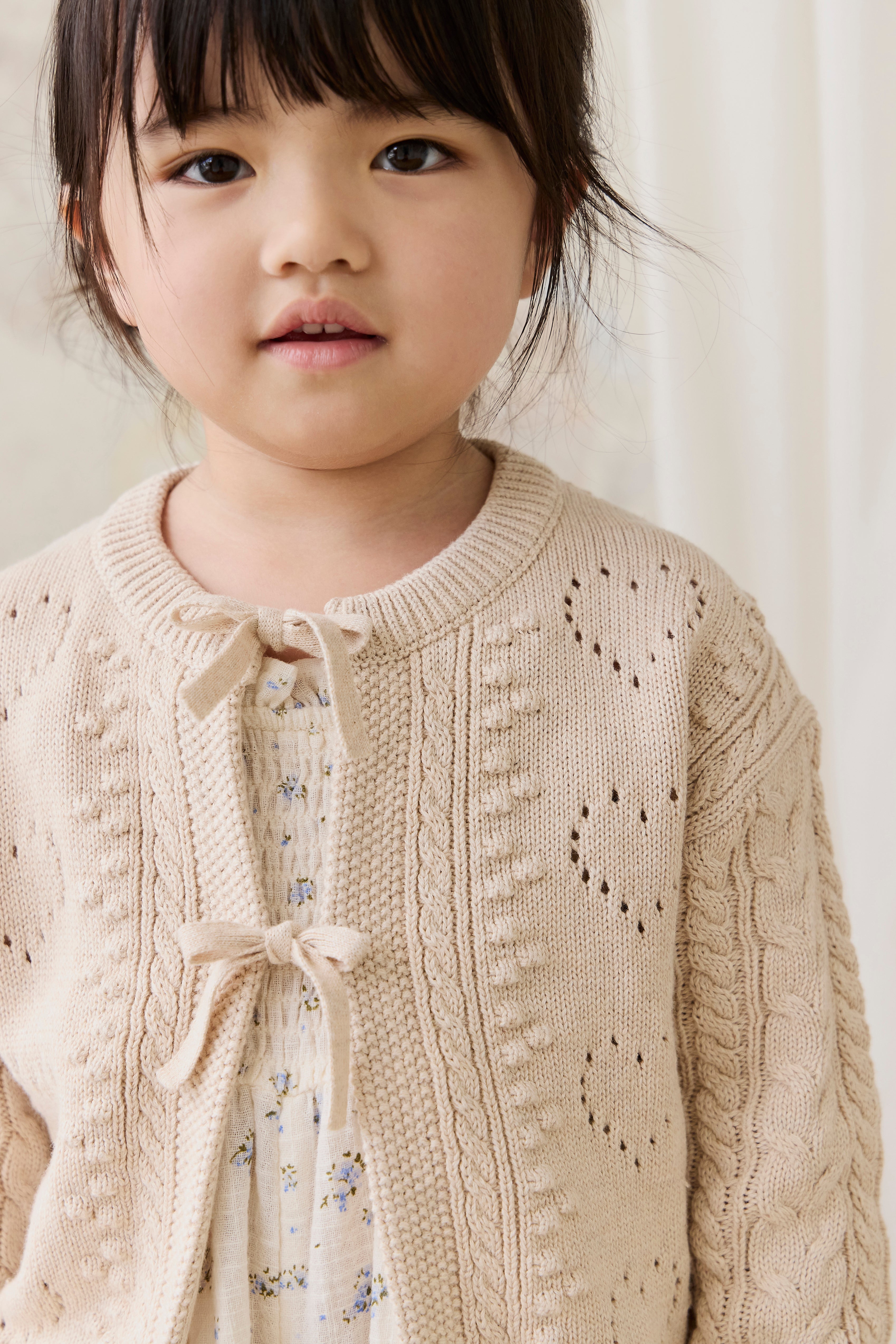 Josephine Cardigan - Light Oatmeal Marle