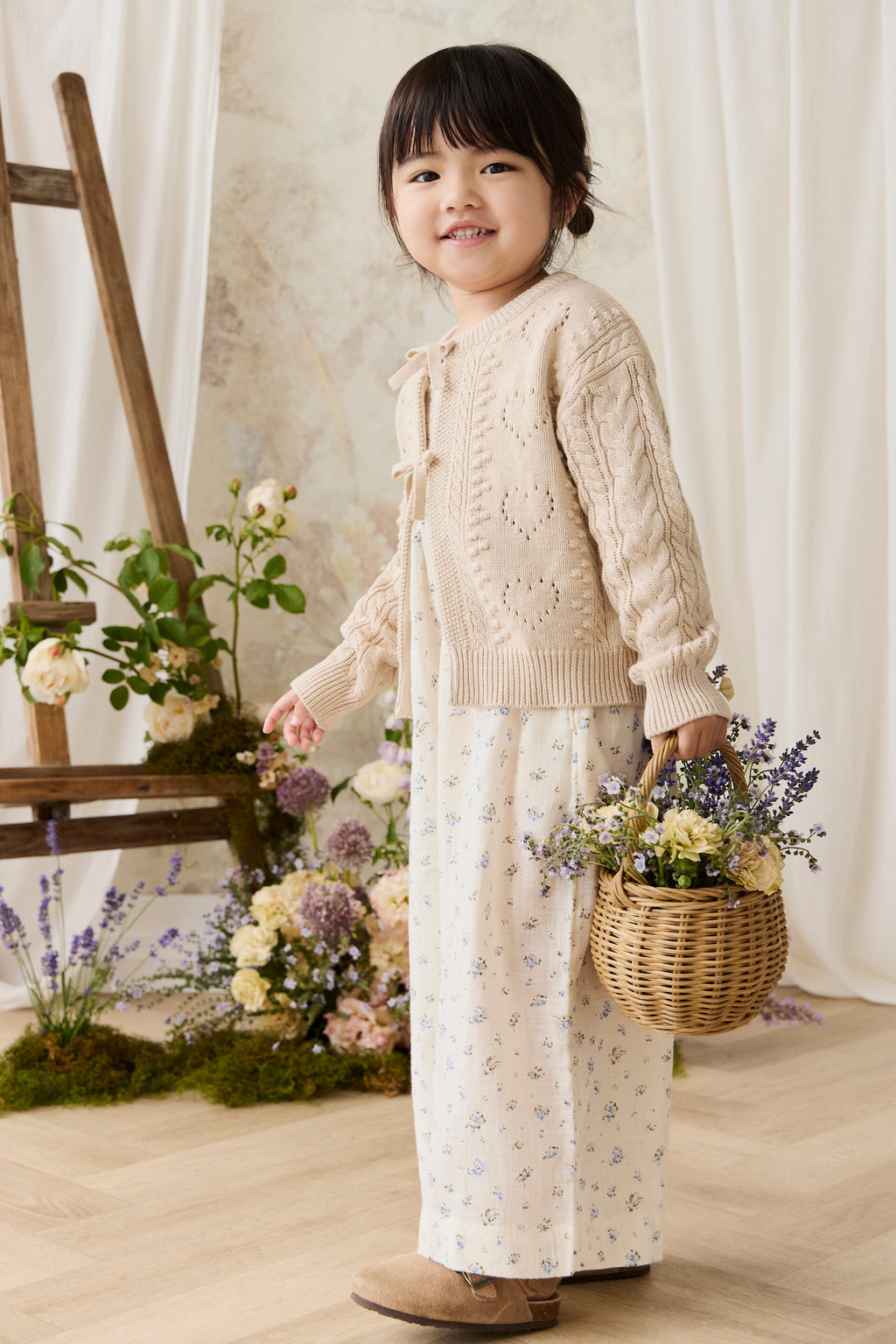 Josephine Cardigan - Light Oatmeal Marle