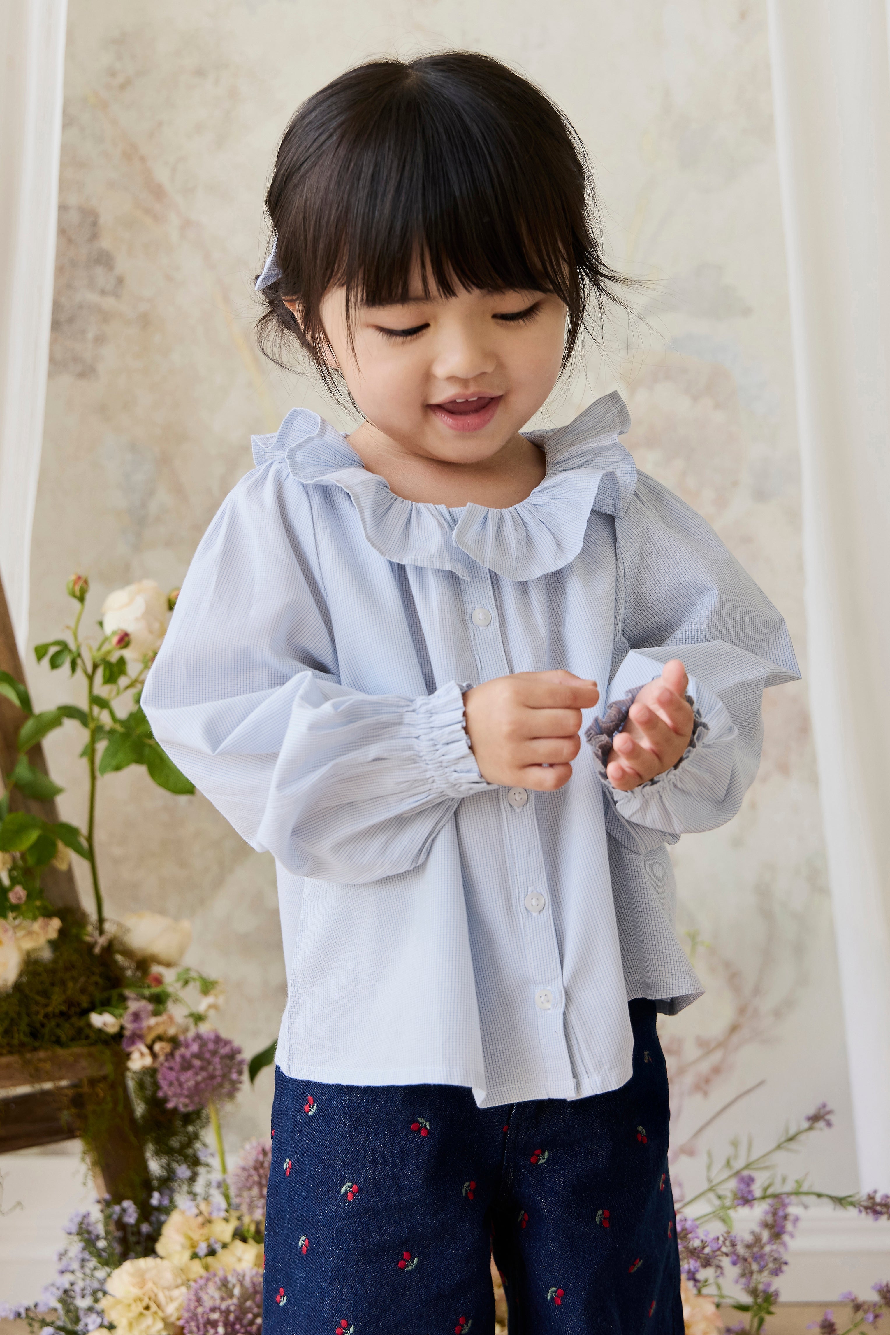 Organic Cotton Gaelle Top - Petite Check