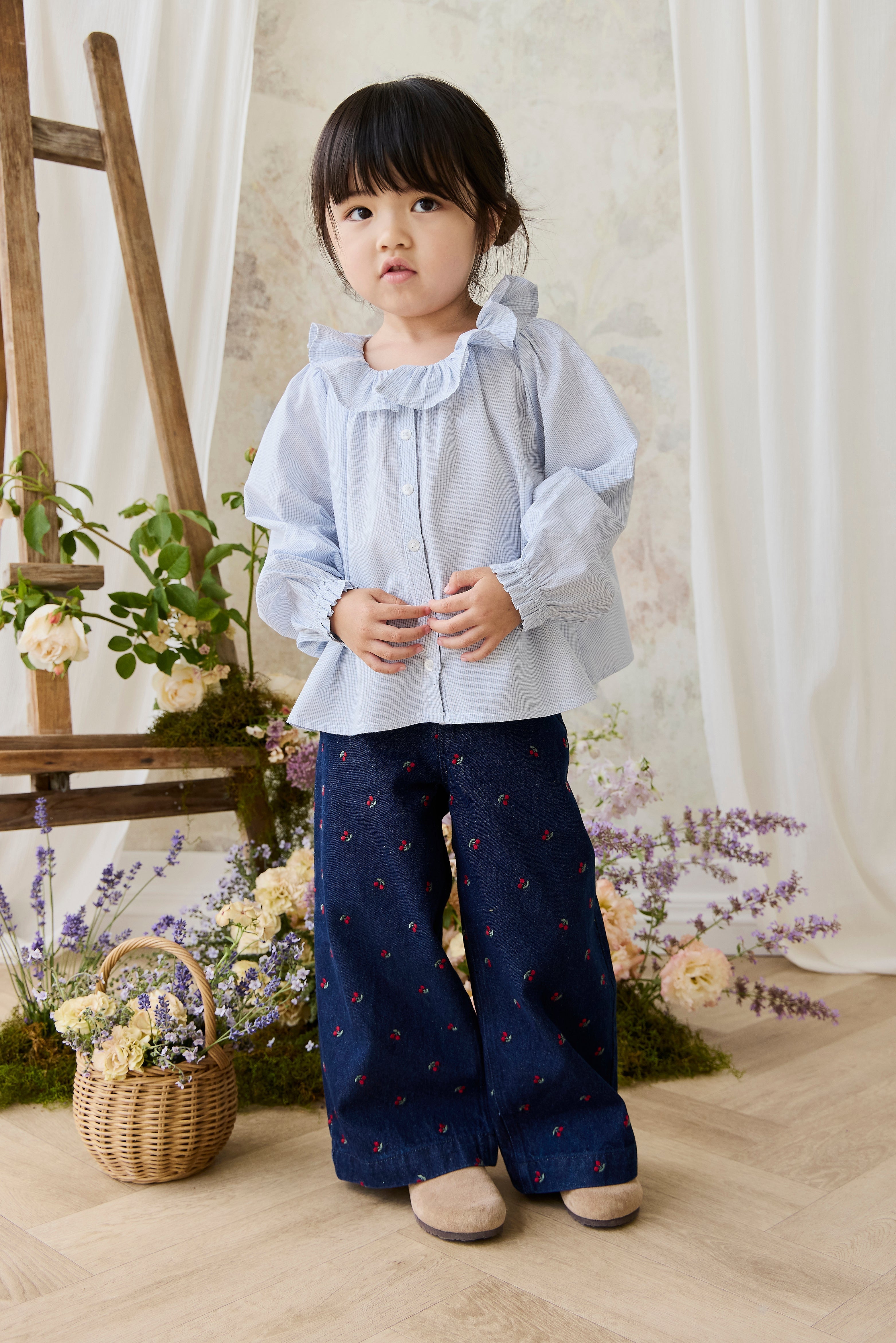 Organic Cotton Gaelle Top - Petite Check