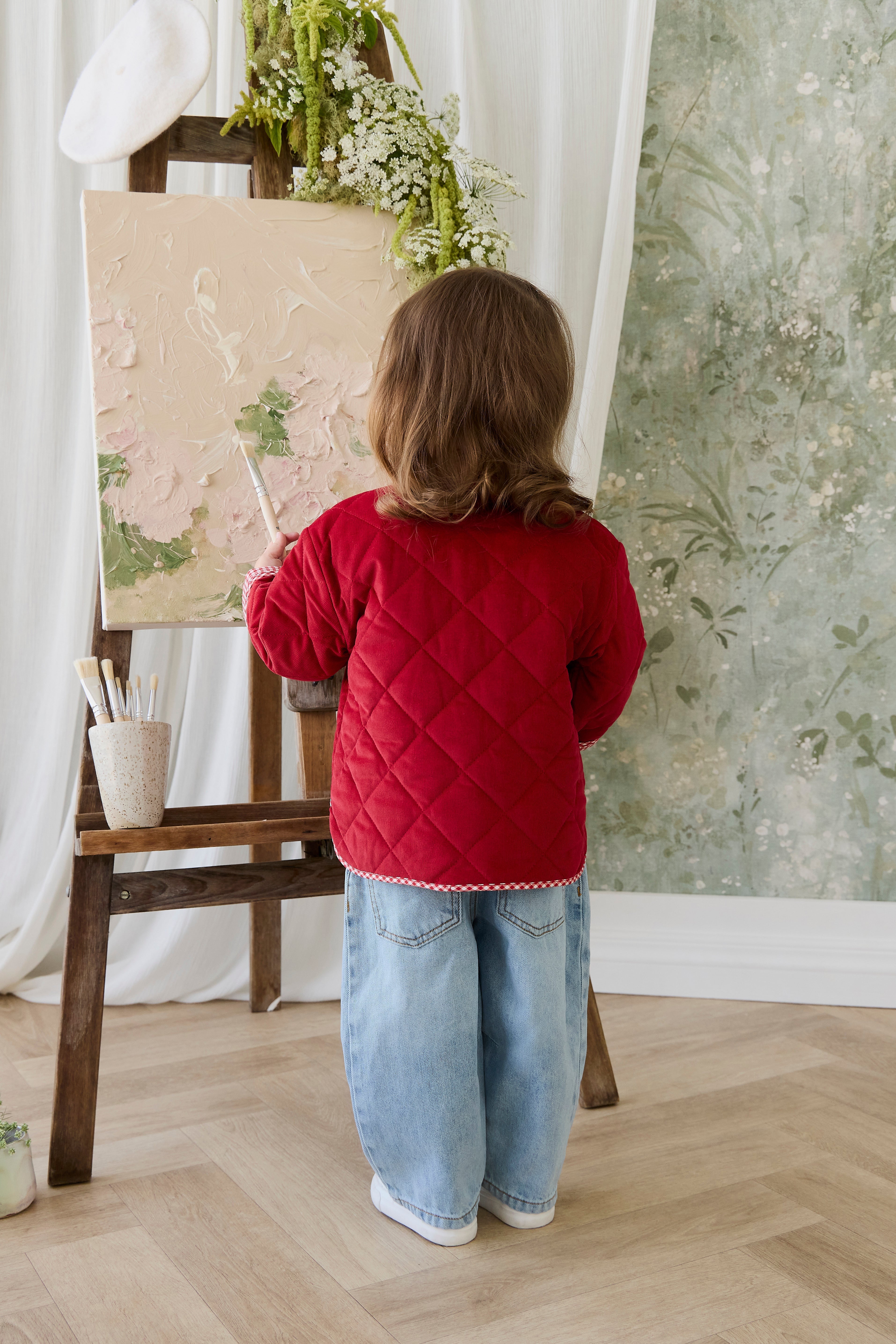 Gingham Cotton Jacket with pockets