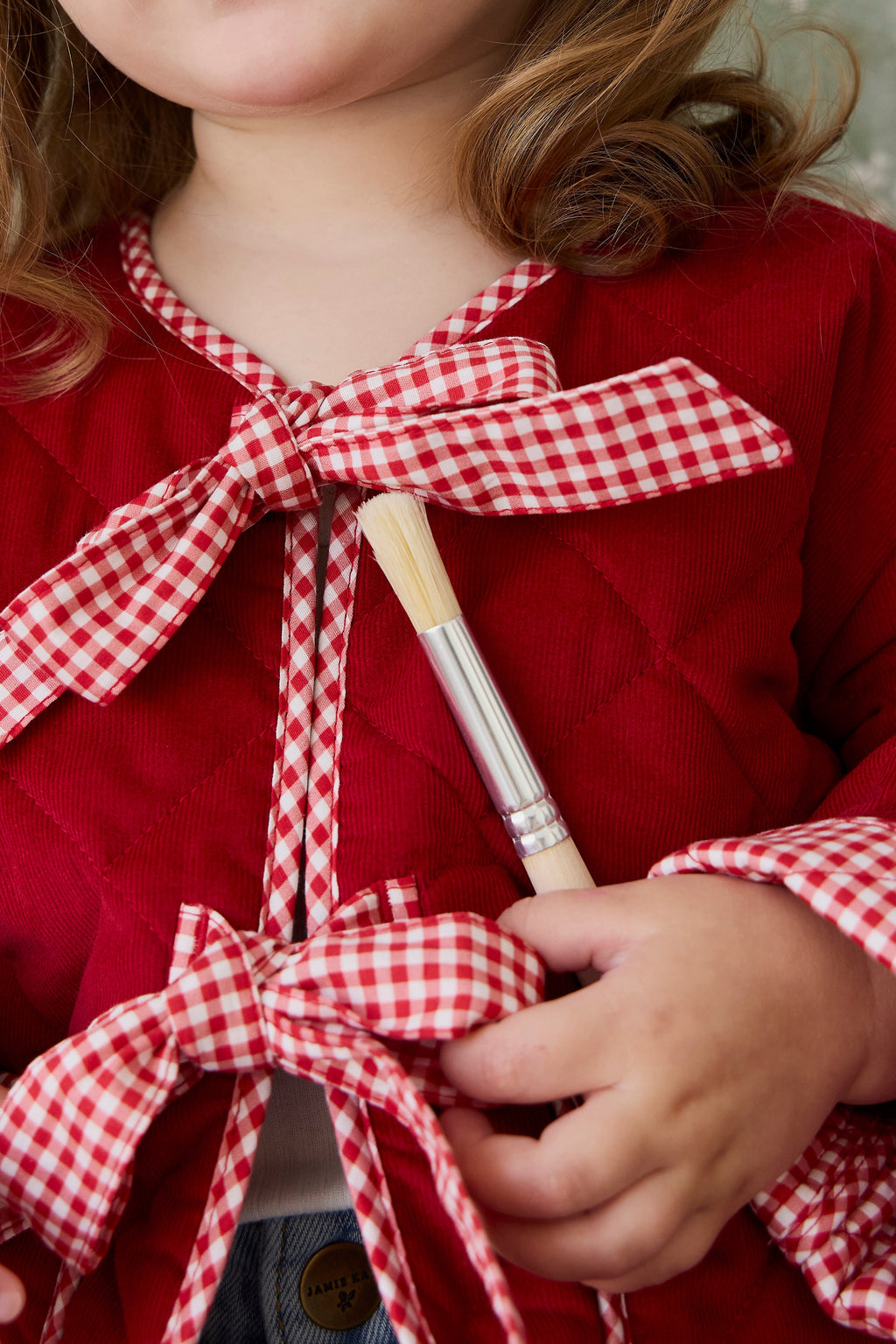 Gingham Cotton Jacket with pockets
