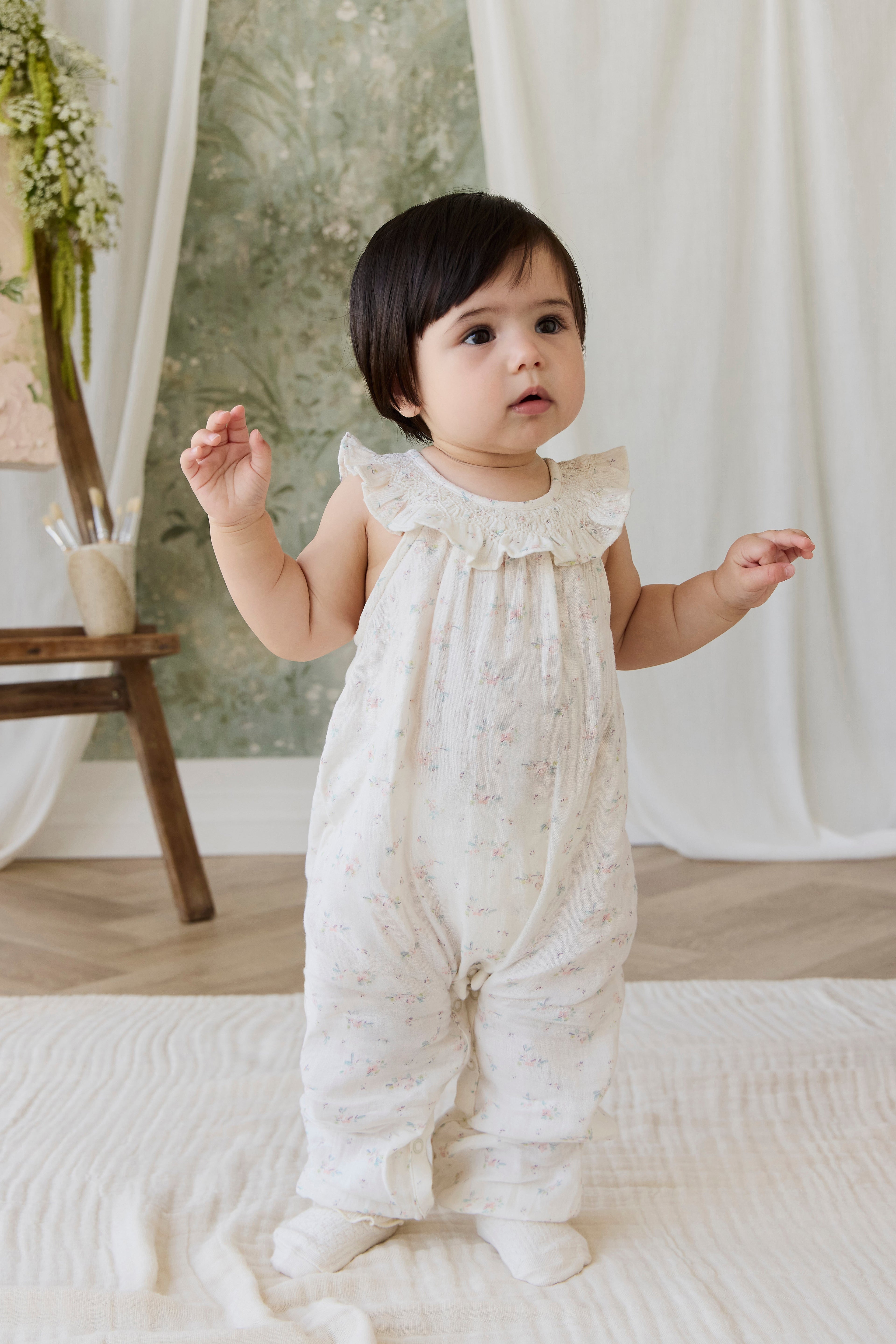 Organic Cotton Muslin Kodi Playsuit