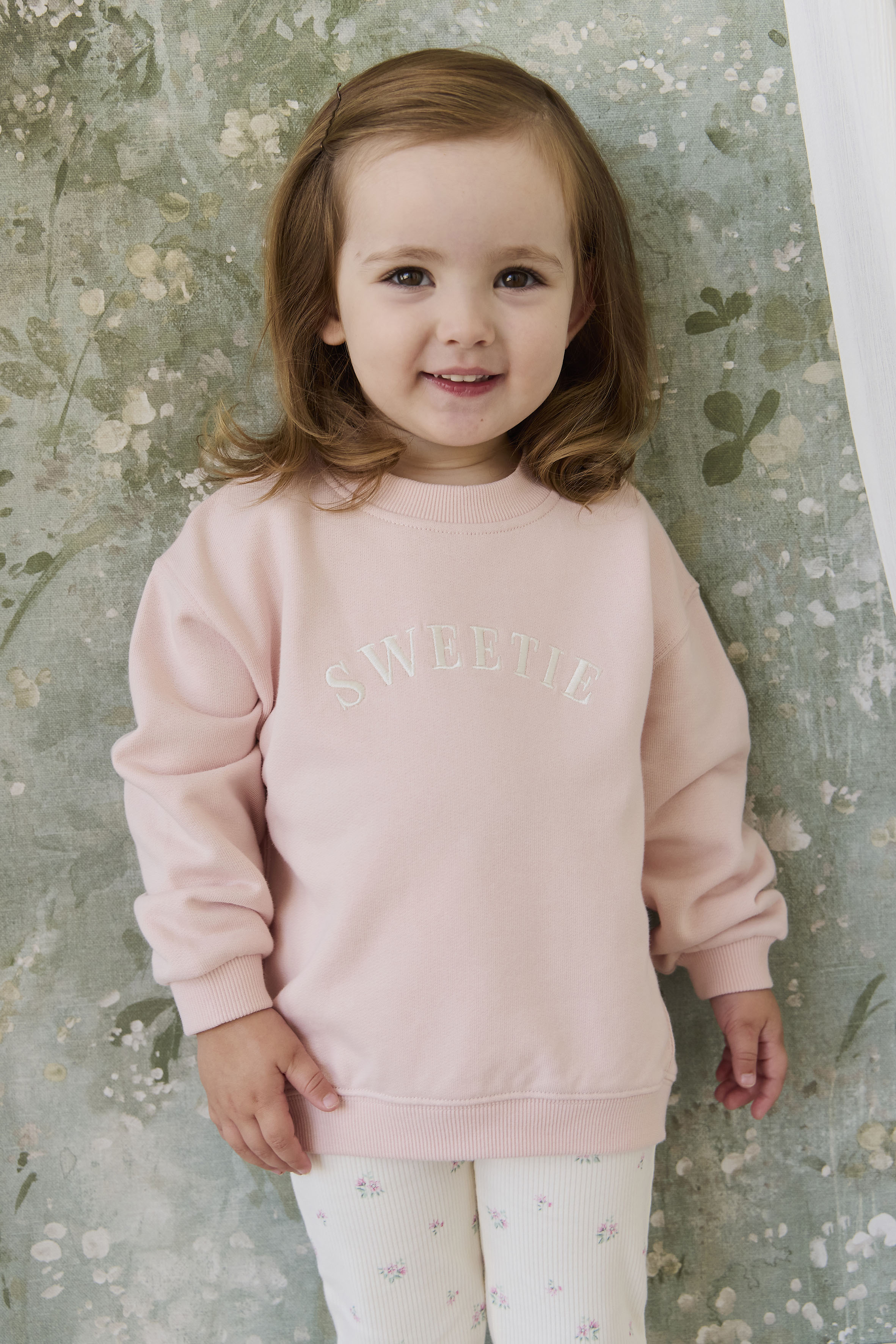 Organic Cotton Rhea Sweatshirt - Cloud Pink Sweetie