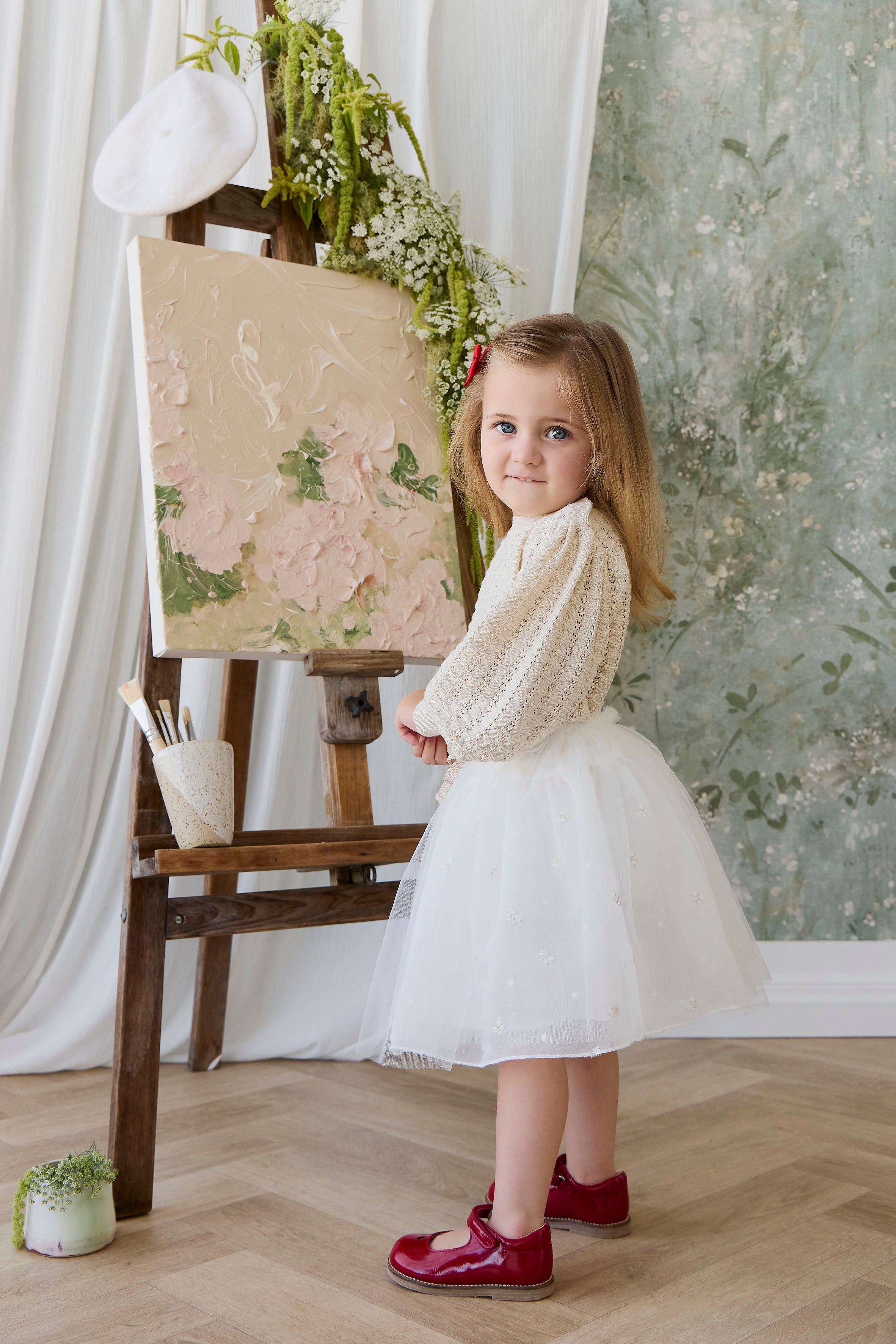 Bellamy Skirt - Parchment Ballerina Butterfiles