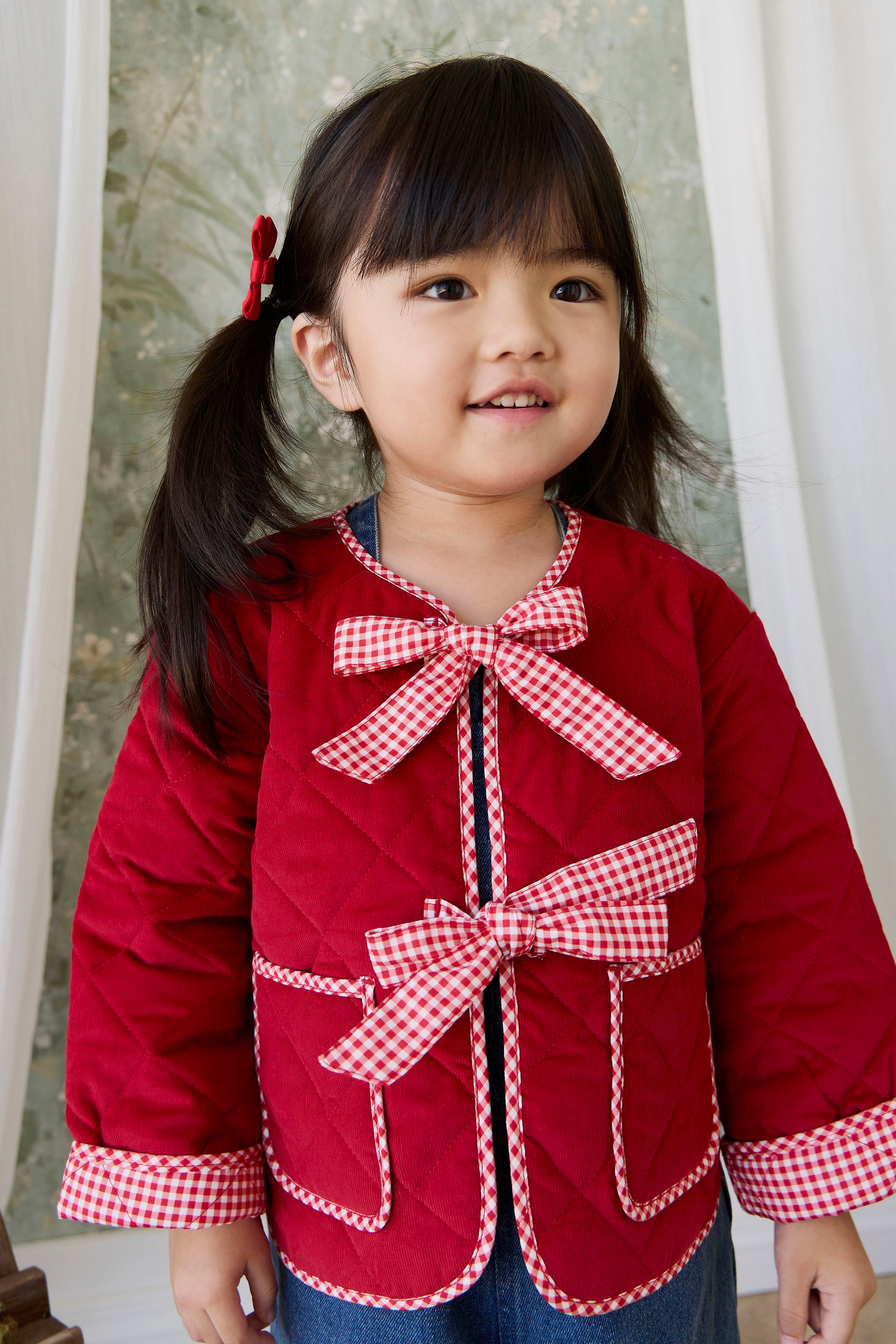 Gingham Cotton Jacket with pockets