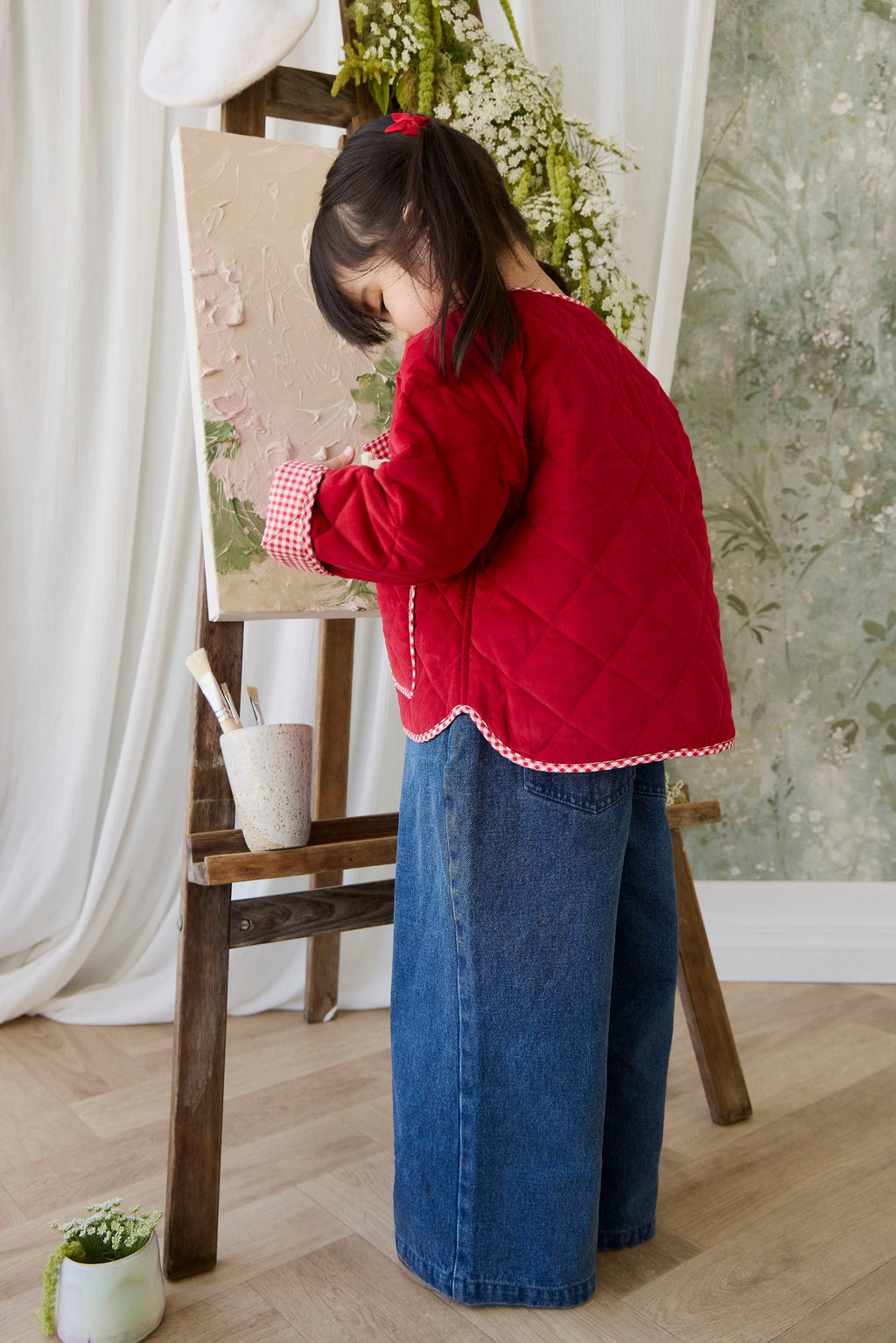 Gingham Cotton Jacket with pockets