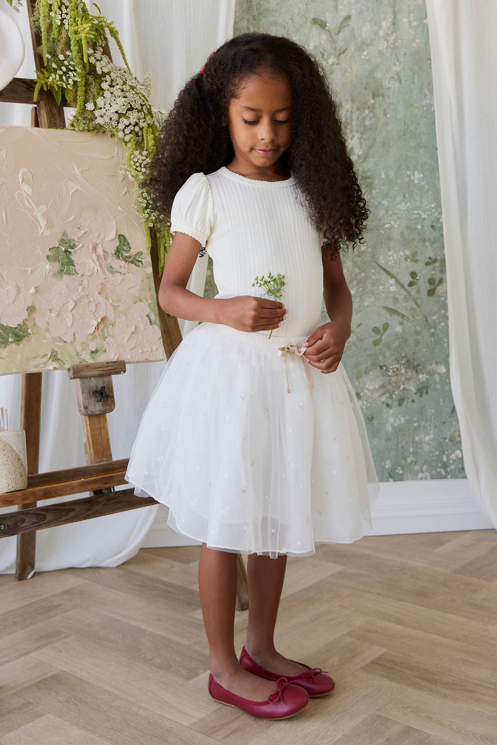 Bellamy Skirt - Parchment Ballerina Butterfiles