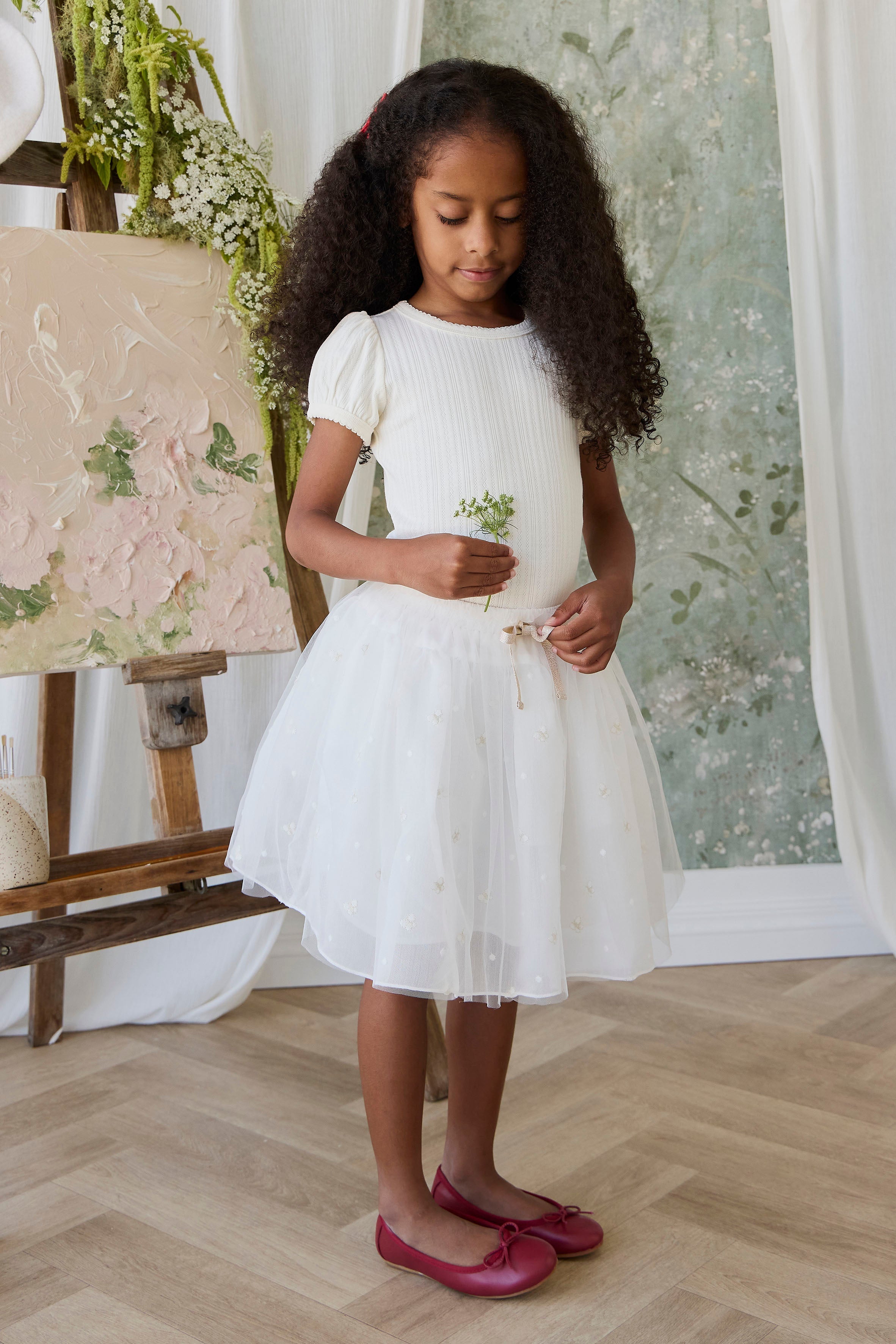 Bellamy Skirt - Parchment Ballerina Butterfiles