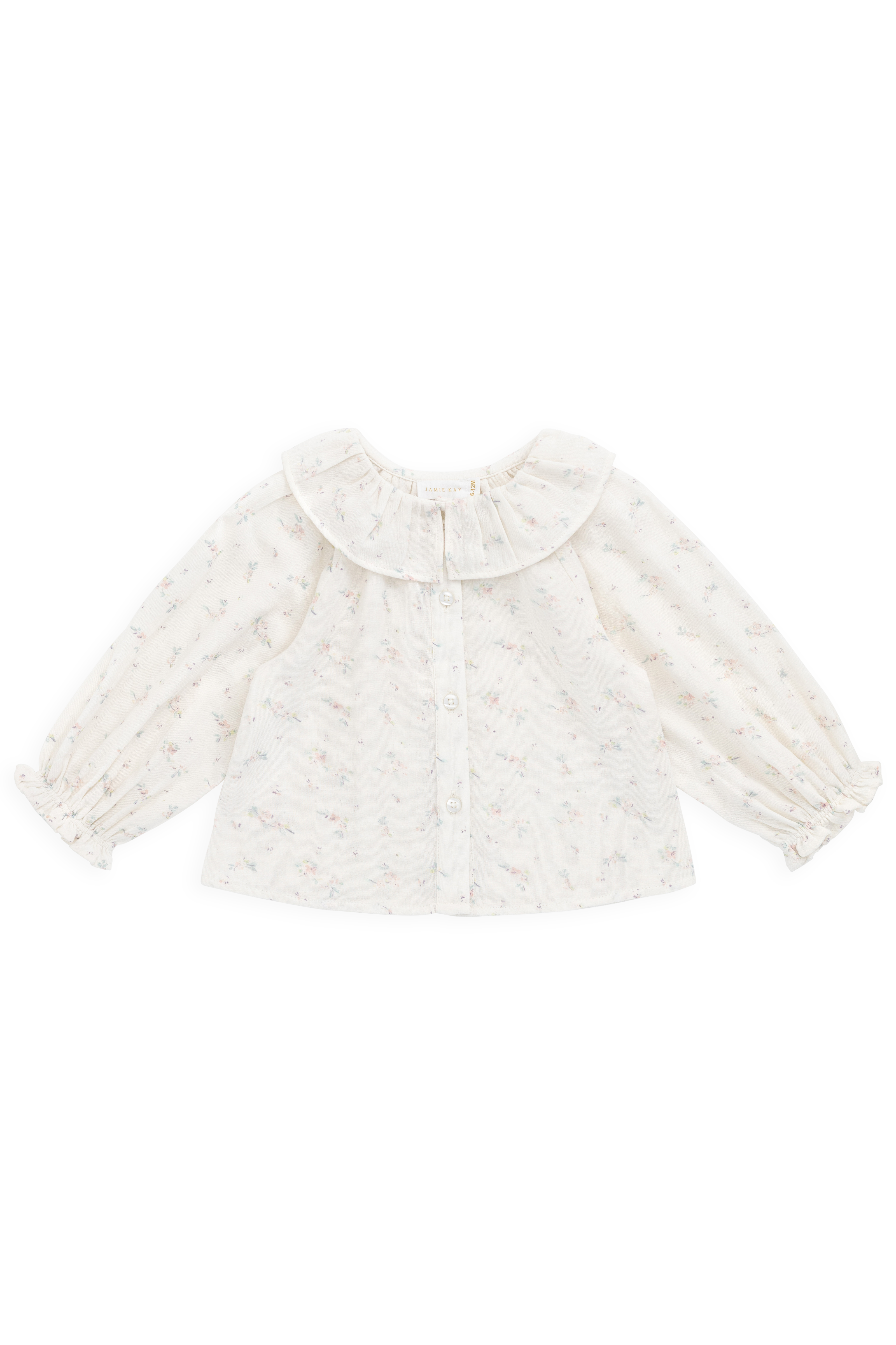 Organic Cotton Muslin Christabel Blouse - Solange Snow