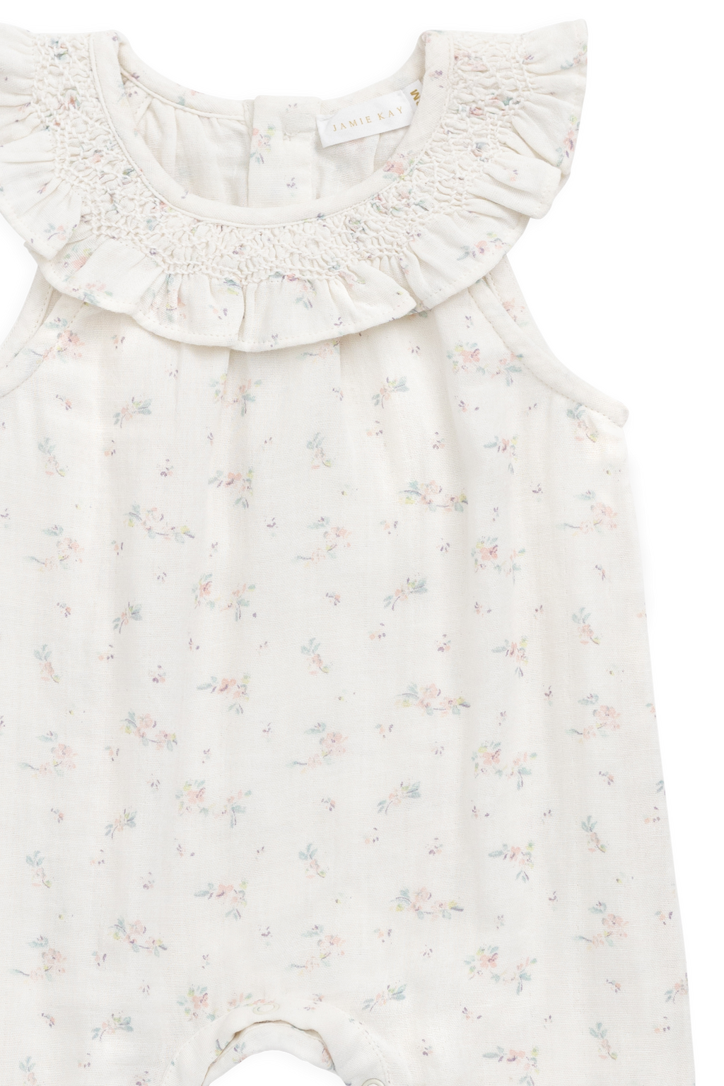 Floral Organic with ruffle trim