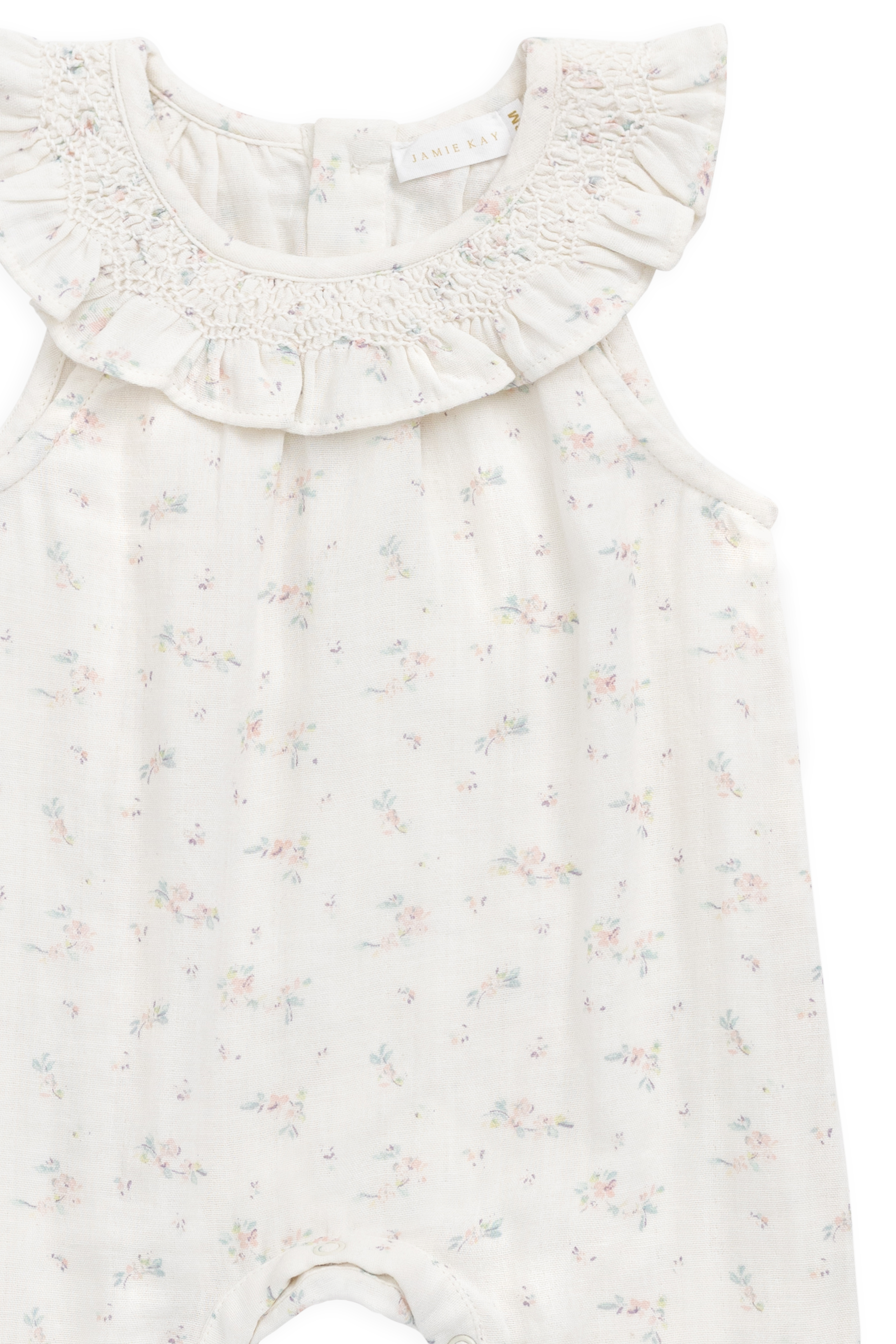 Floral Organic with ruffle trim