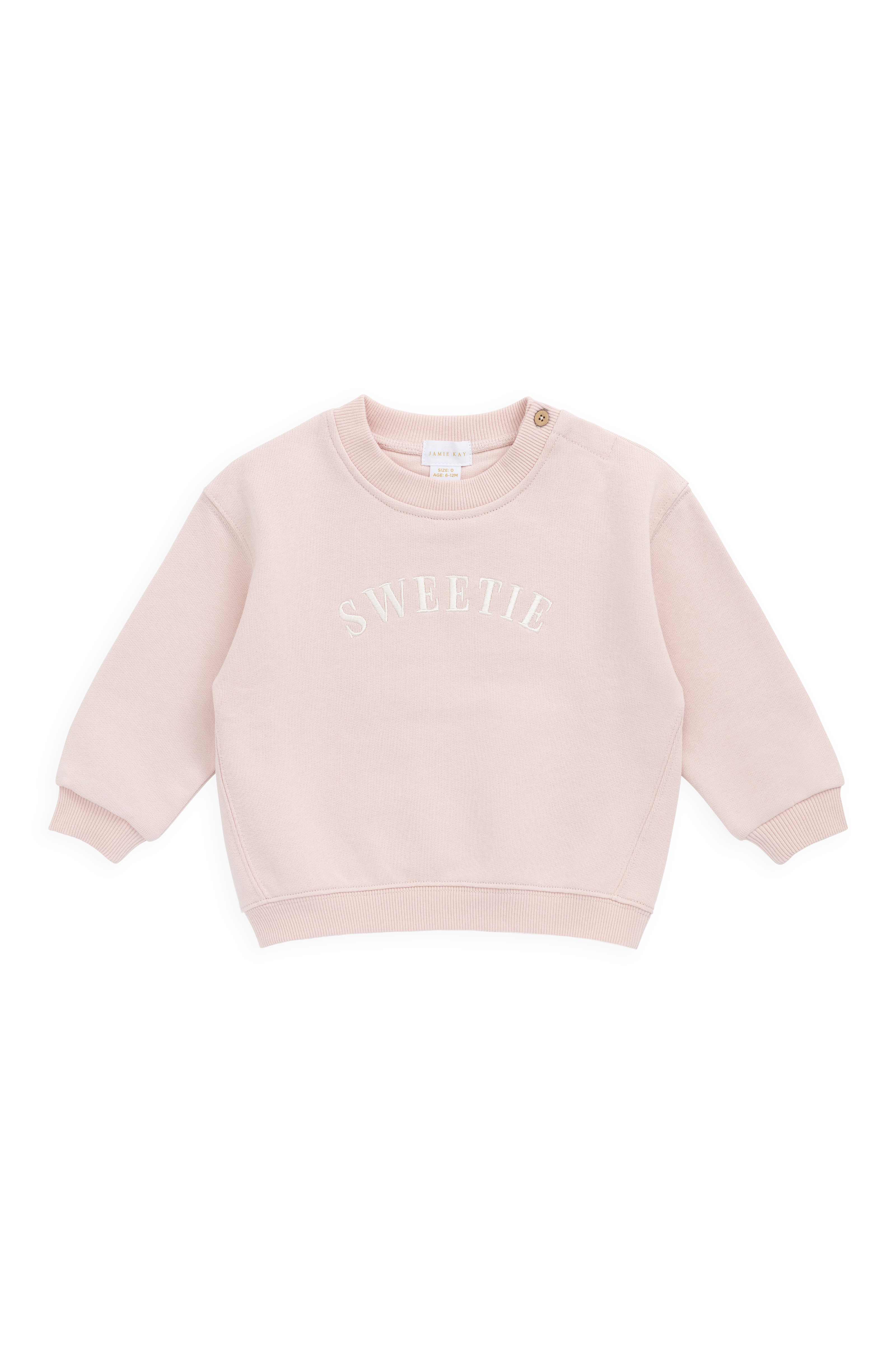 Organic Cotton Rhea Sweatshirt - Cloud Pink Sweetie