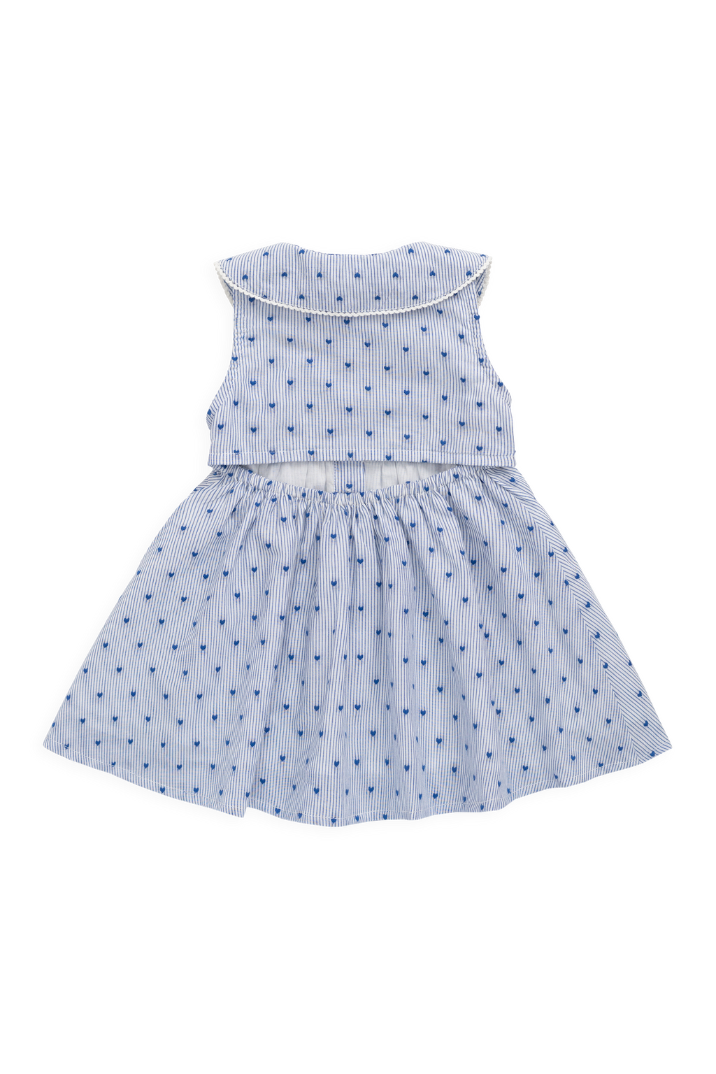 Stripe Organic Dress with collar