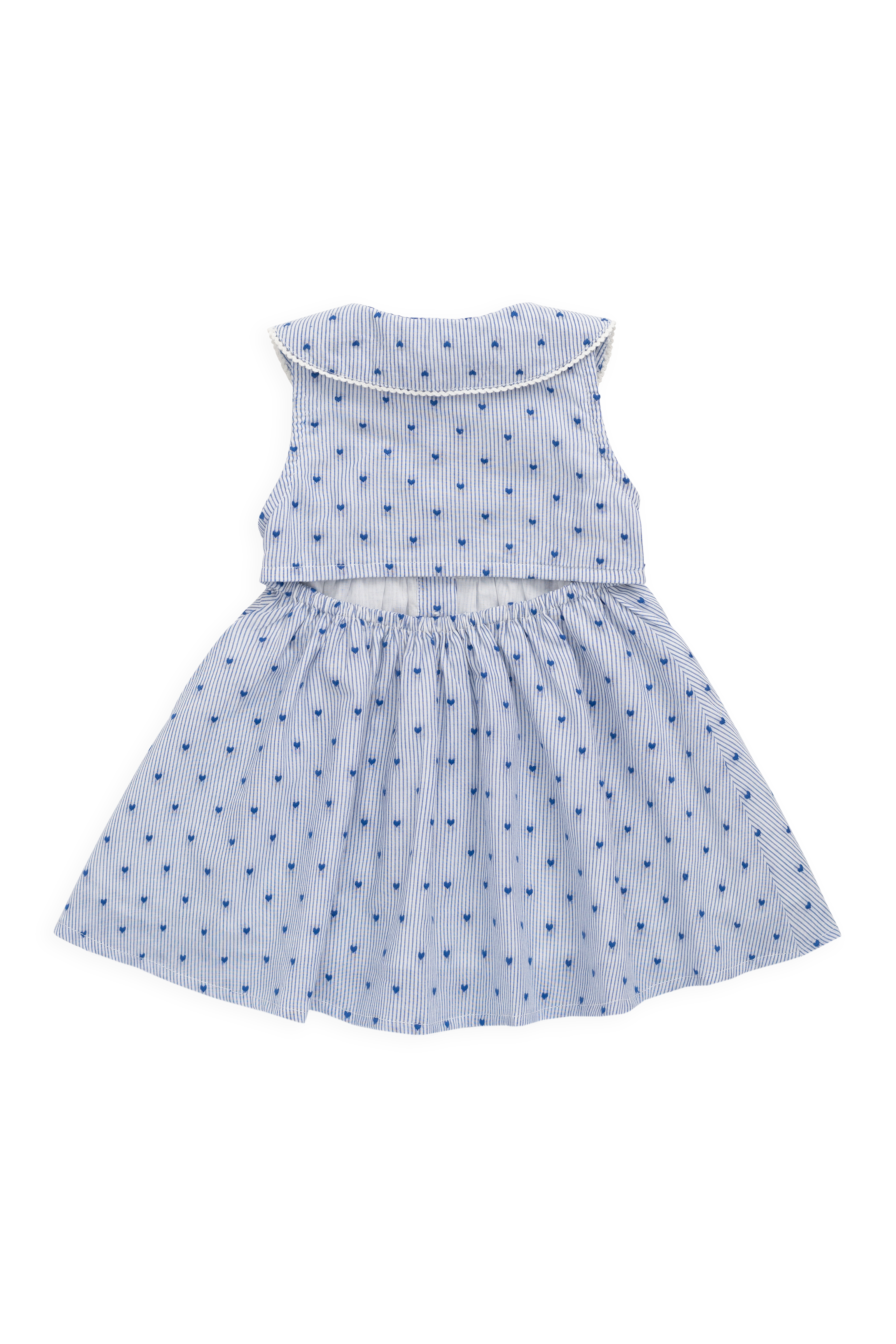 Stripe Organic Dress with collar