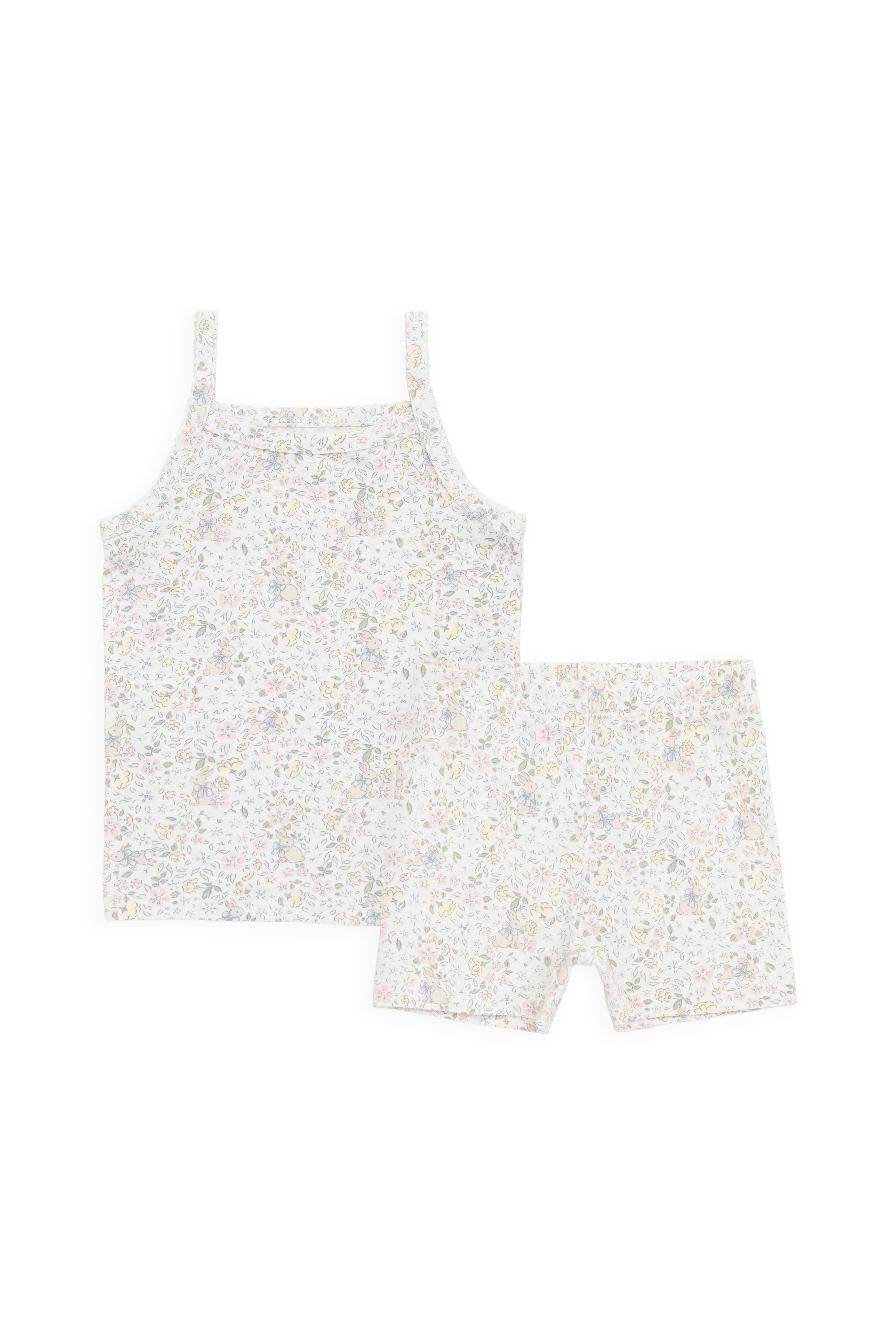 Organic Cotton Jude Singlet Pyjama Set-Cottage Garden