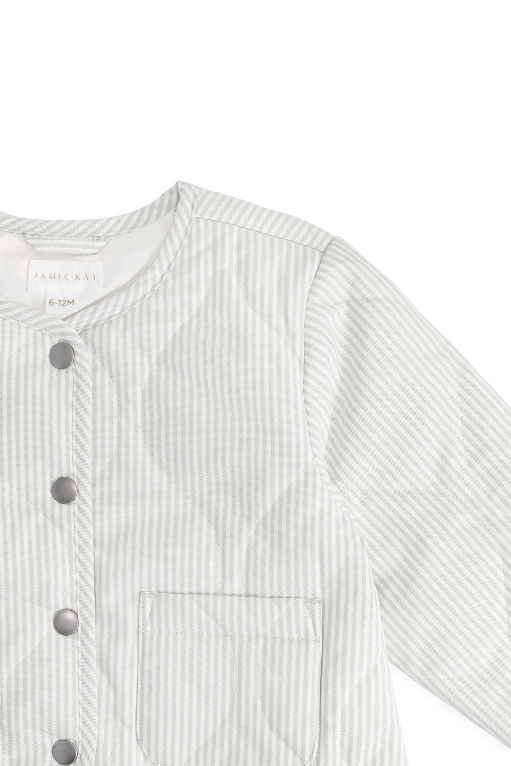 Elio Jacket - Fine Stripe Cloud/Bluegum