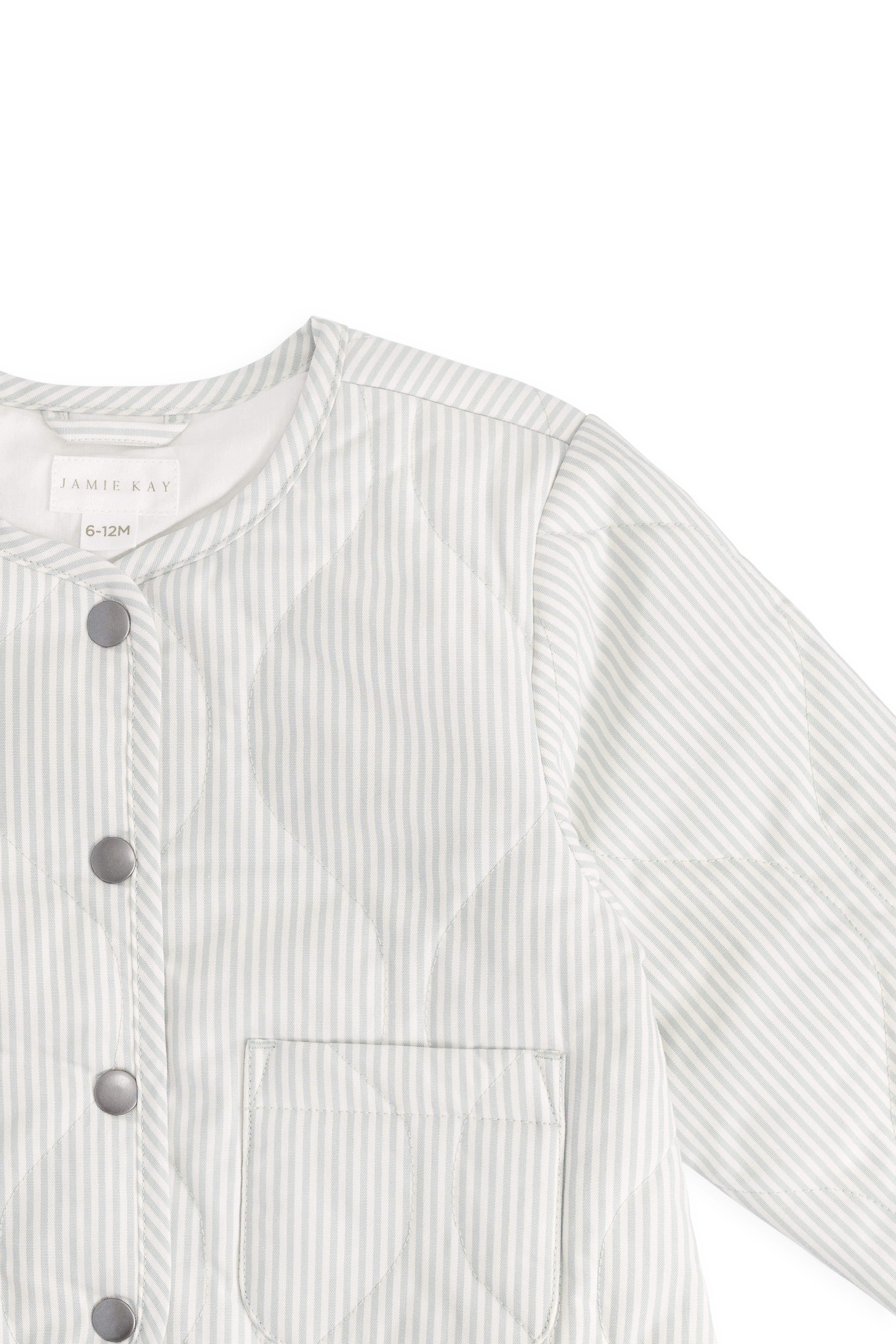 Elio Jacket - Fine Stripe Cloud/Bluegum