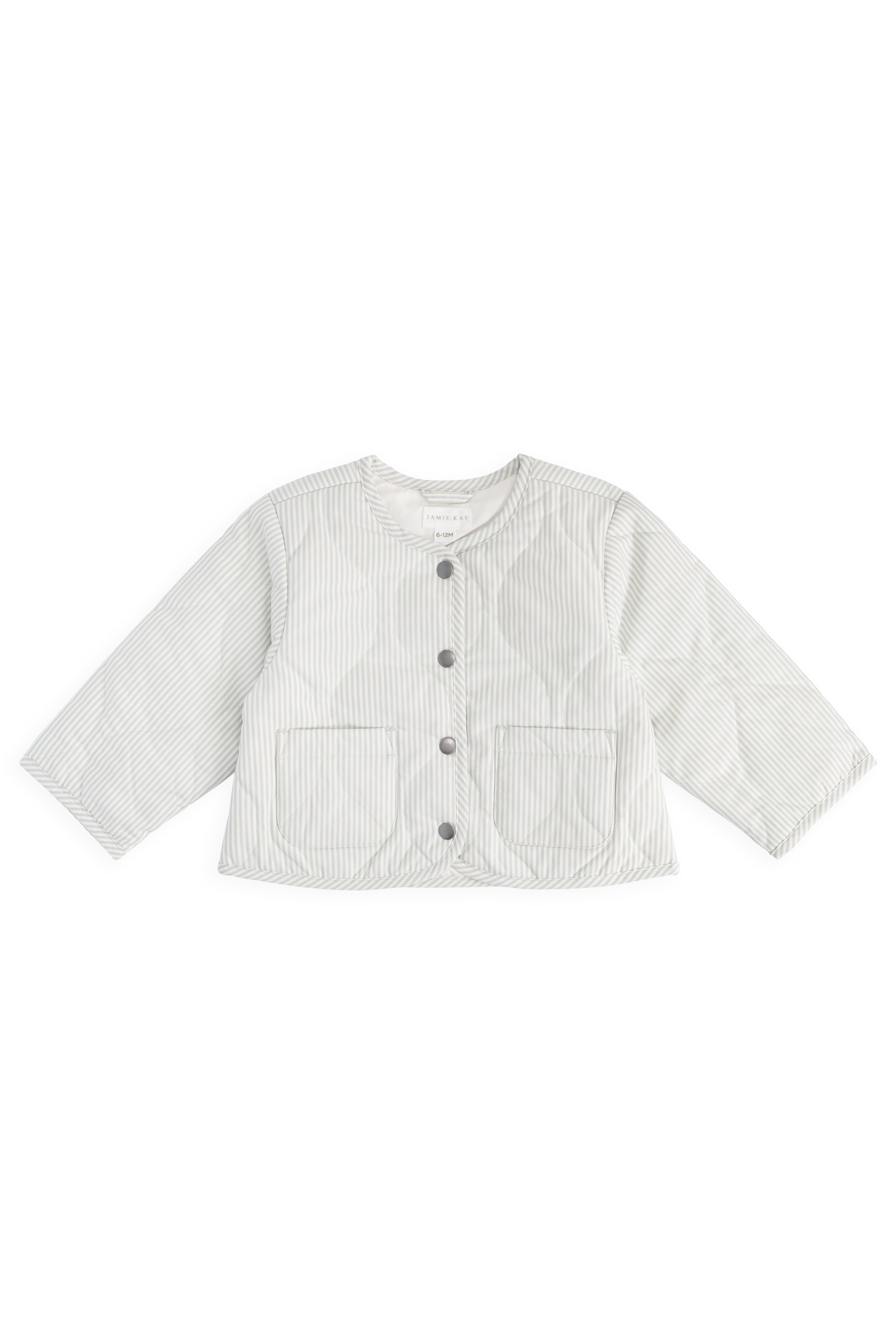 Elio Jacket - Fine Stripe Cloud/Bluegum
