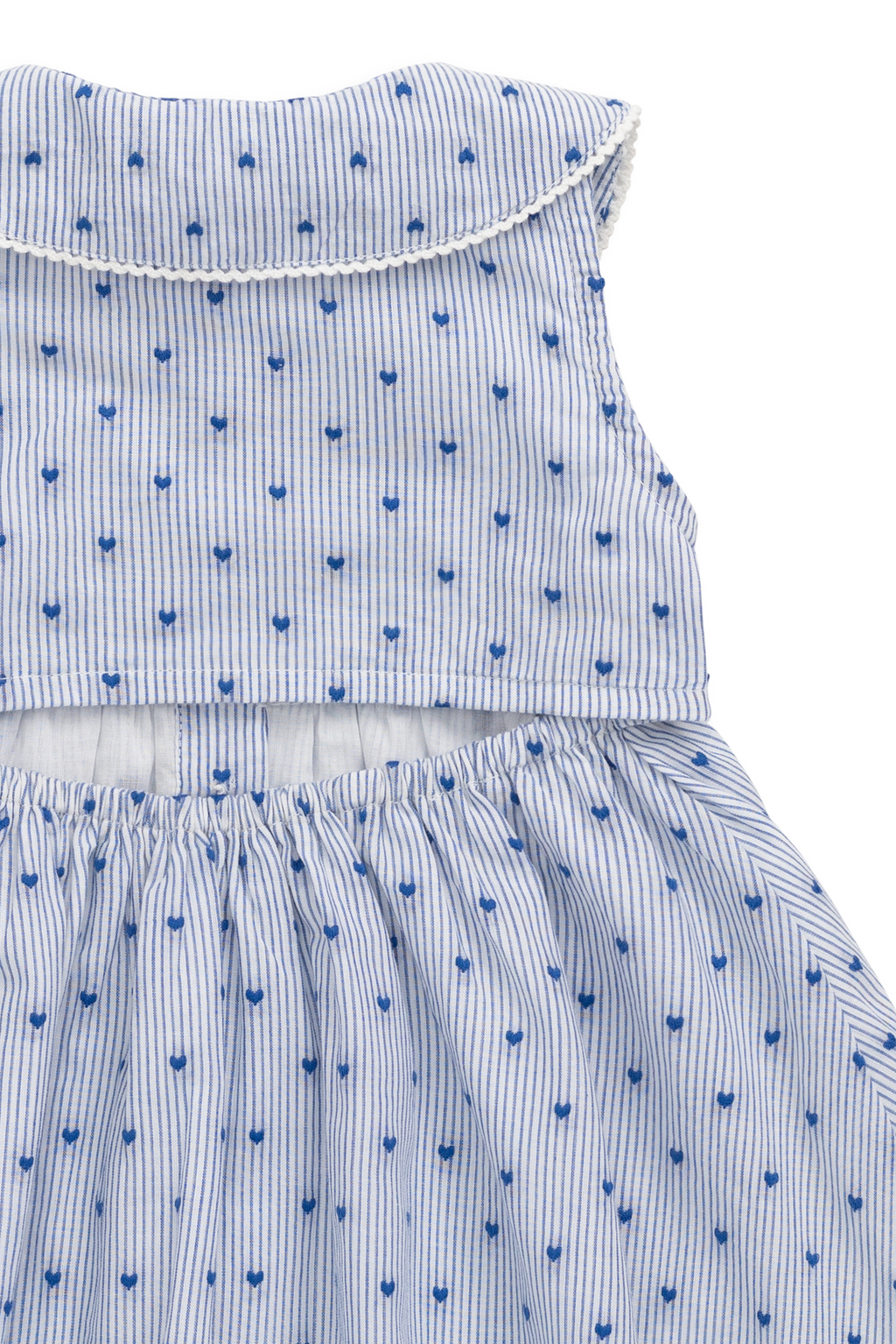 Stripe Organic Dress with collar