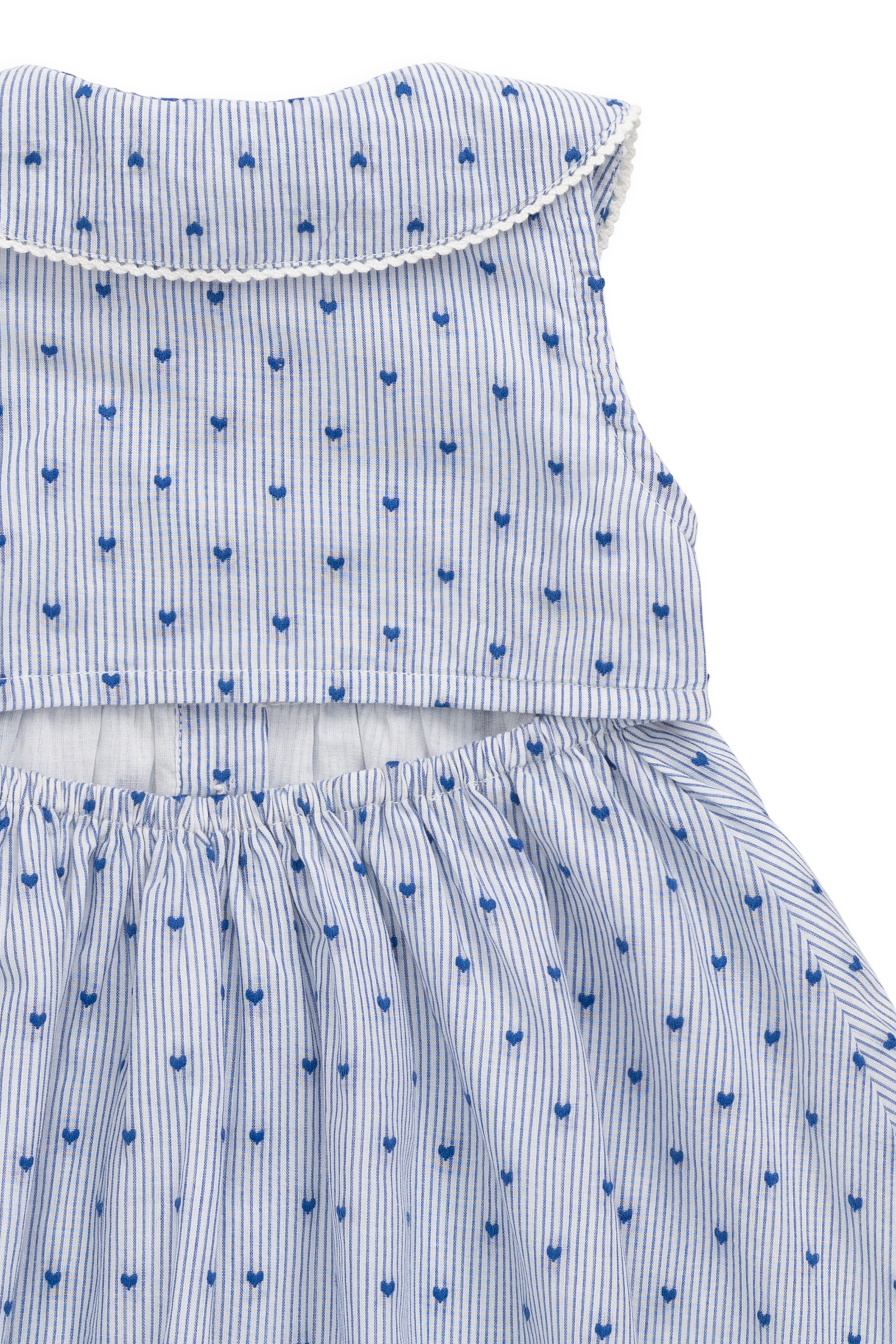 Stripe Organic Dress with collar