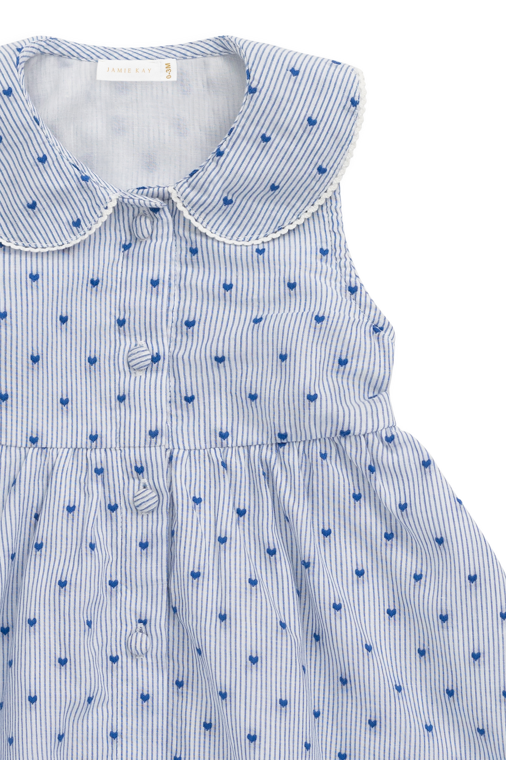 Stripe Organic Dress with collar