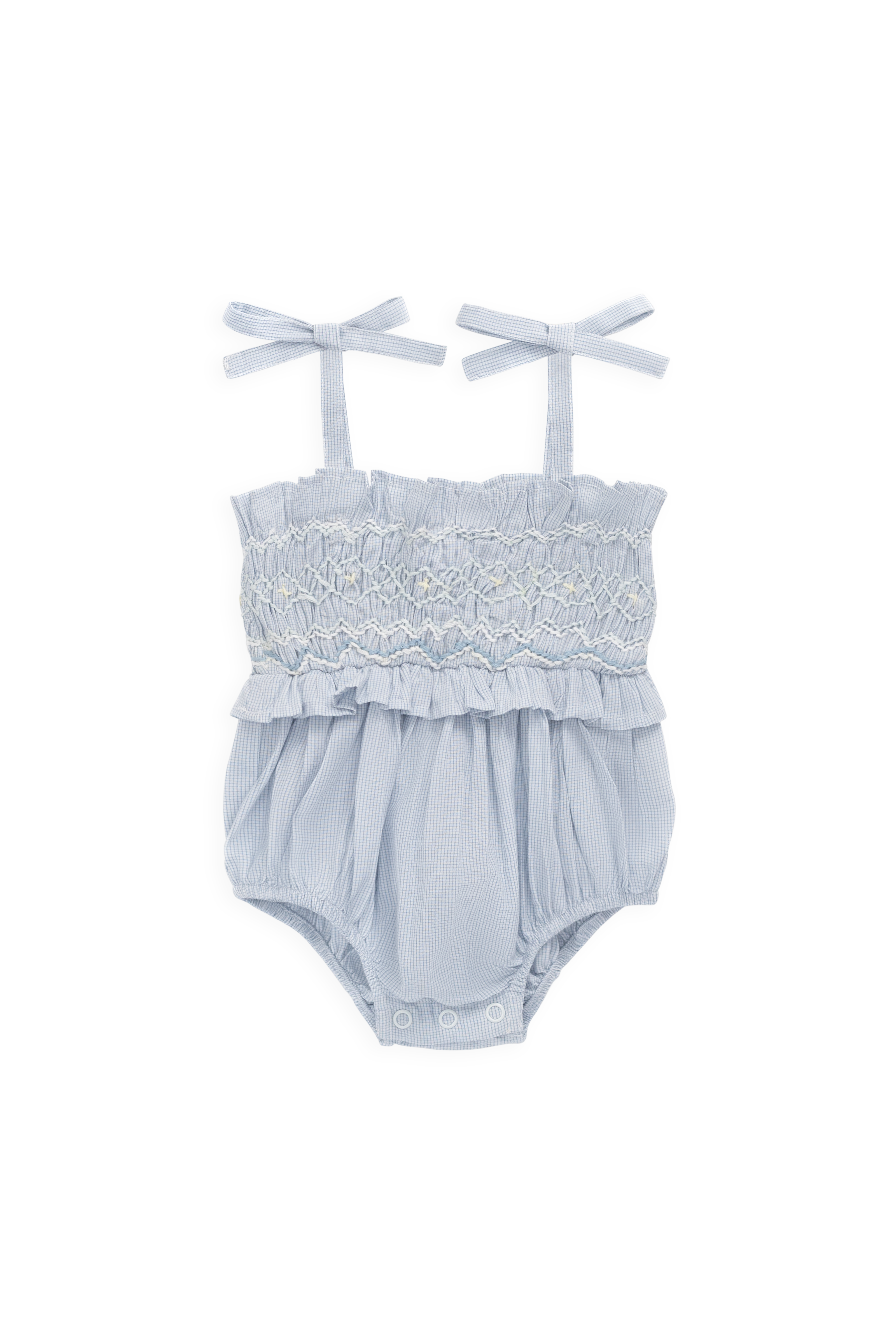 Organic Cotton Desiree Playsuit - Petite Check