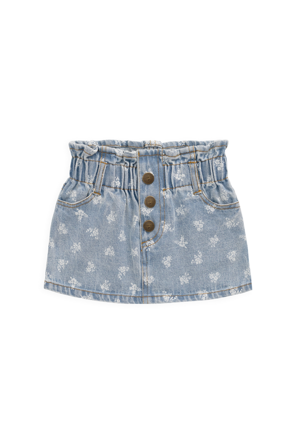 Brielle Skirt - Tully Floral Denim